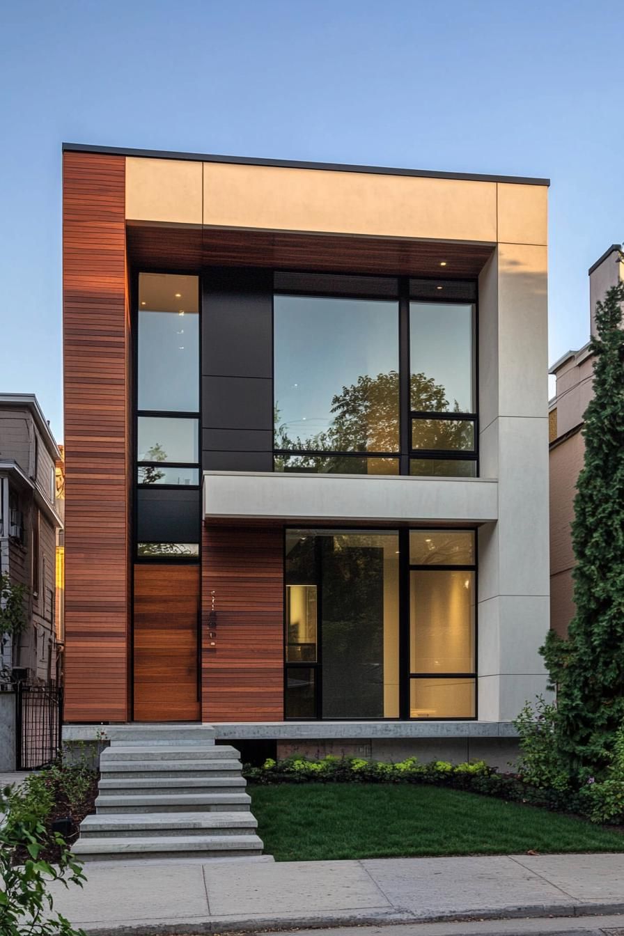 Geometric Wooden Cutout Facades - photo 2