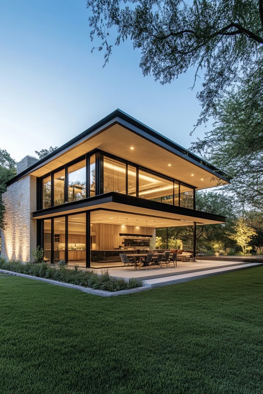 12. Modern Home Made of Glass