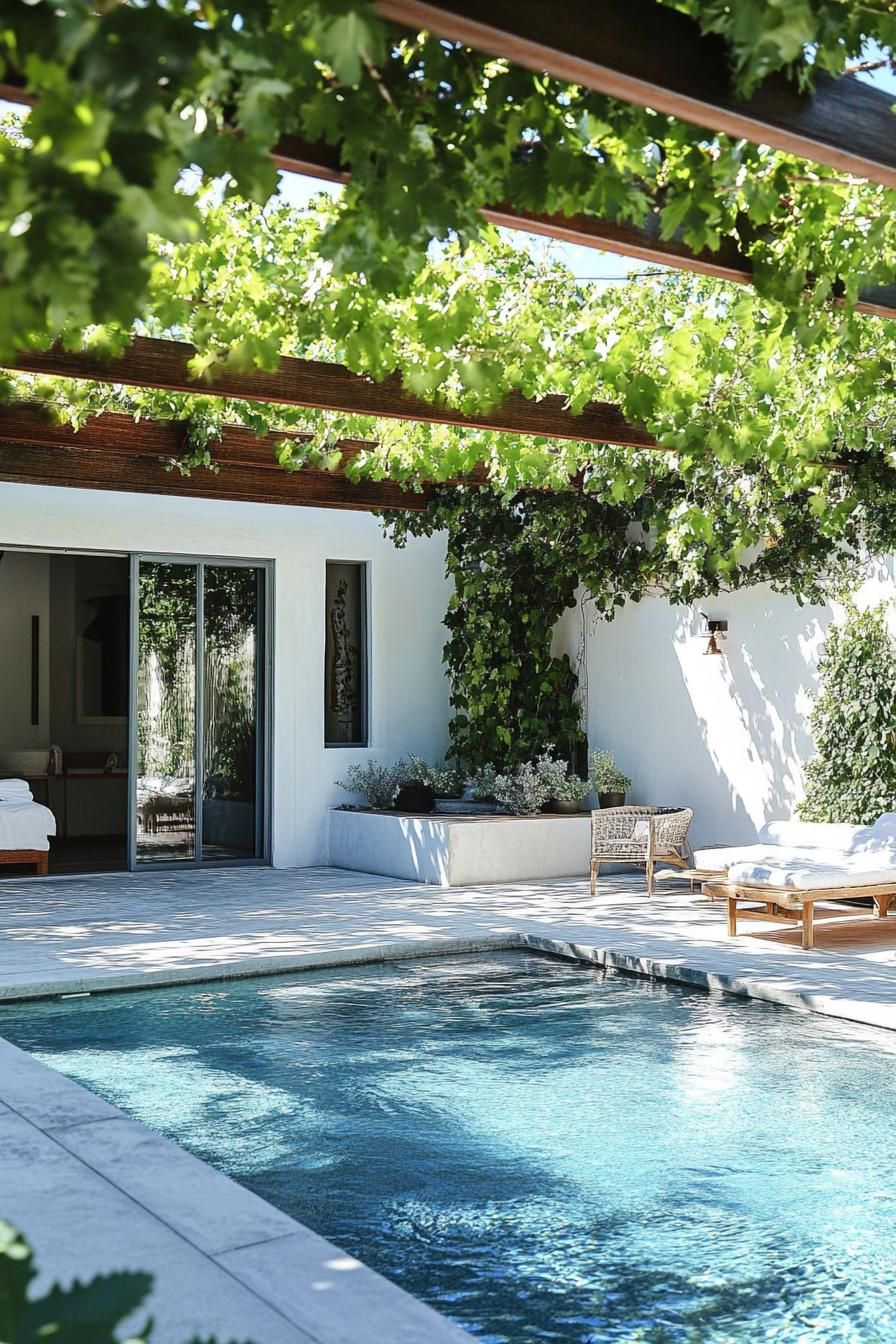 Vine-Covered Pergolas Over the Pool - photo 3