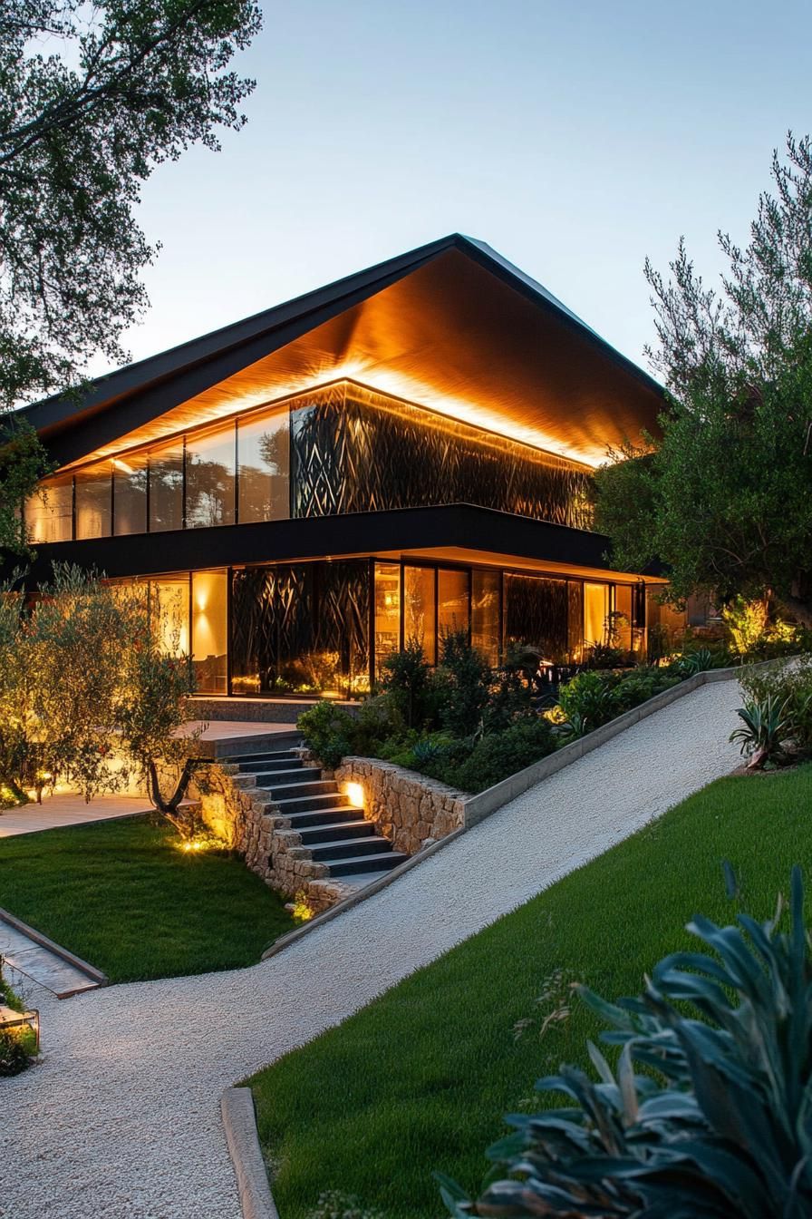 Bold Asymmetrical Zigzag Rooflines