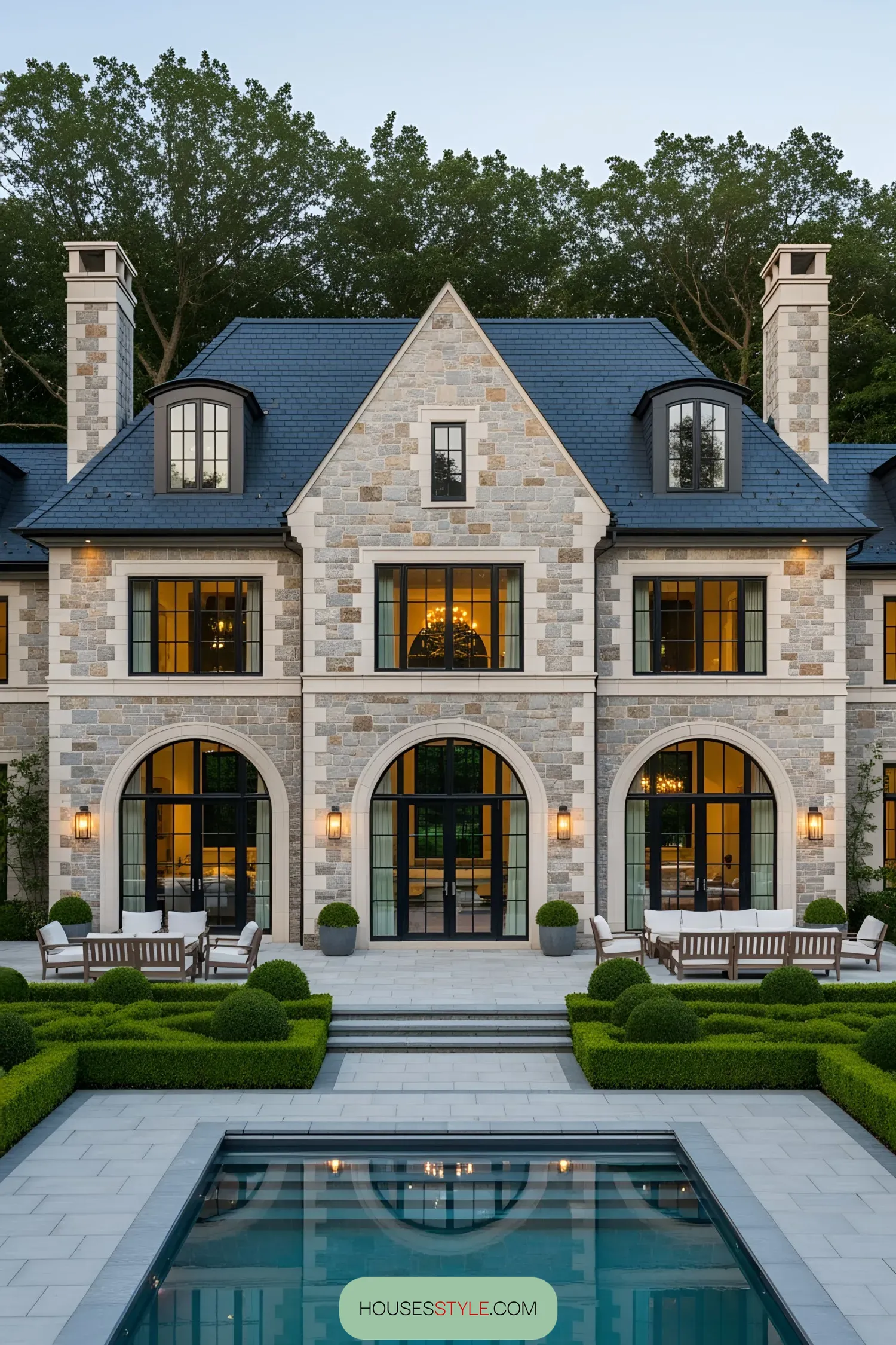 A Retreat Framed by Green Fields