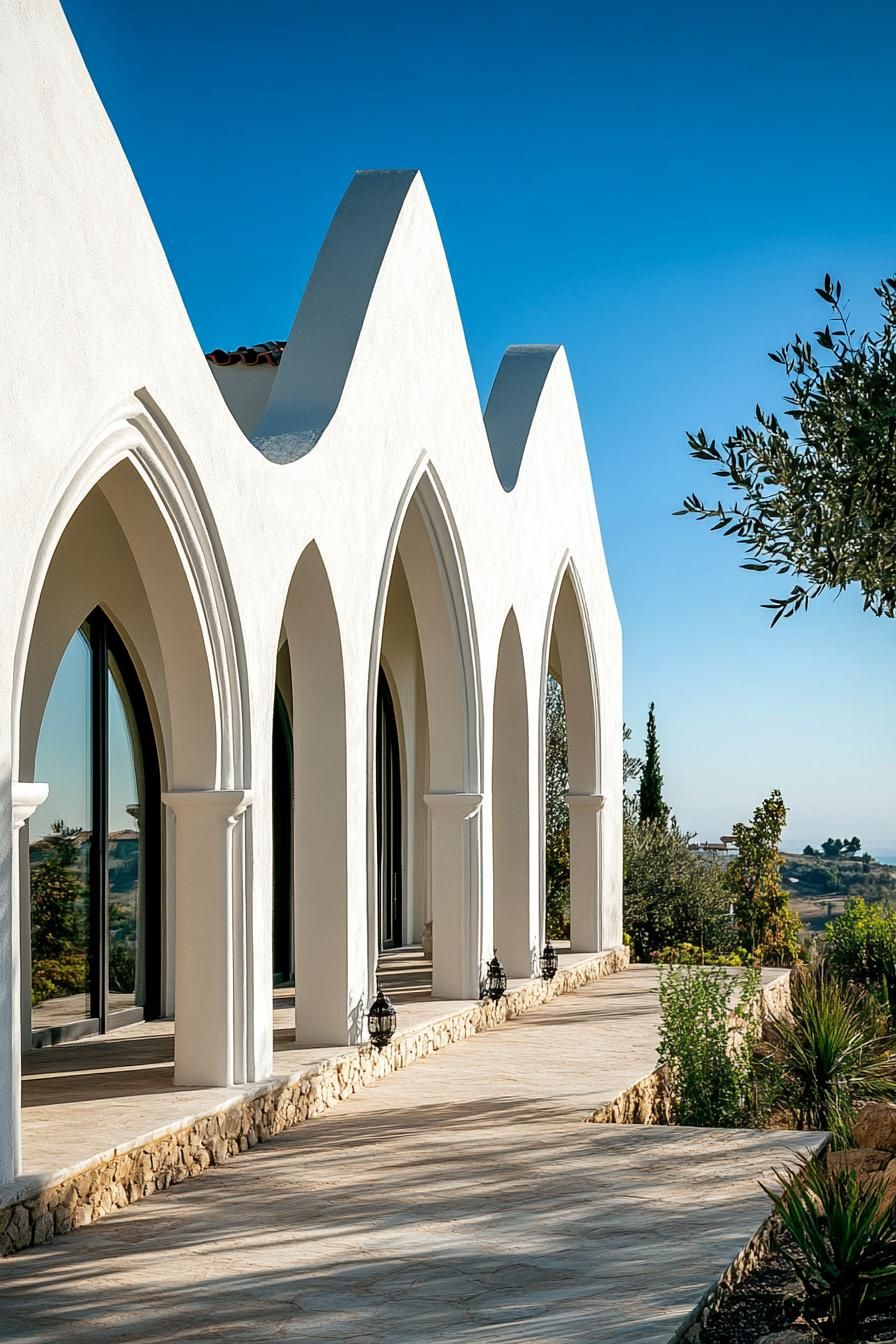 Graceful Arches Across the Facade