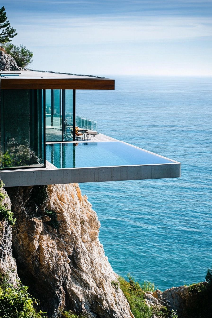 Cantilevered Glass House With Infinity Pool - photo 4