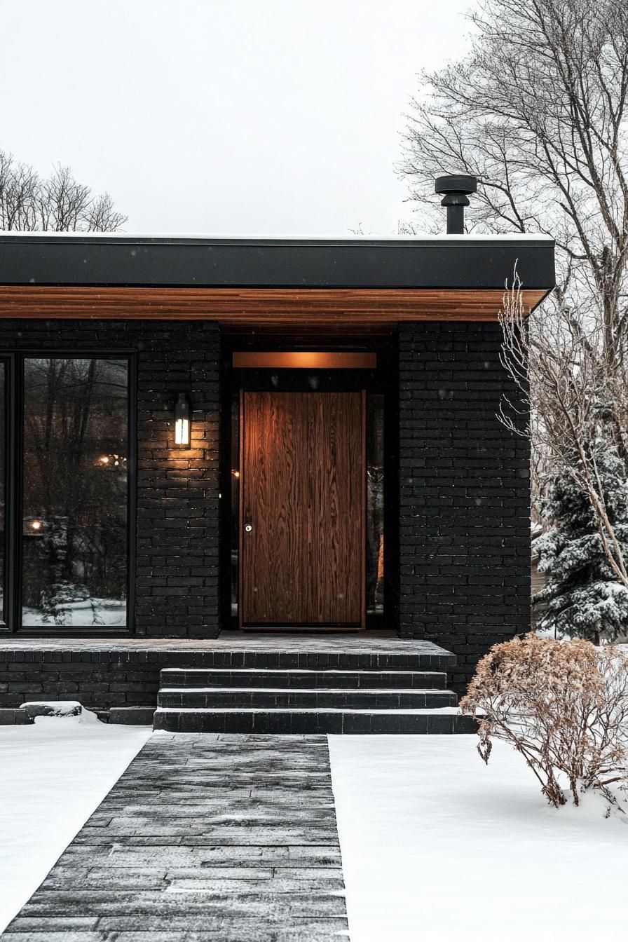 Matte Black Brick Walls - photo 2