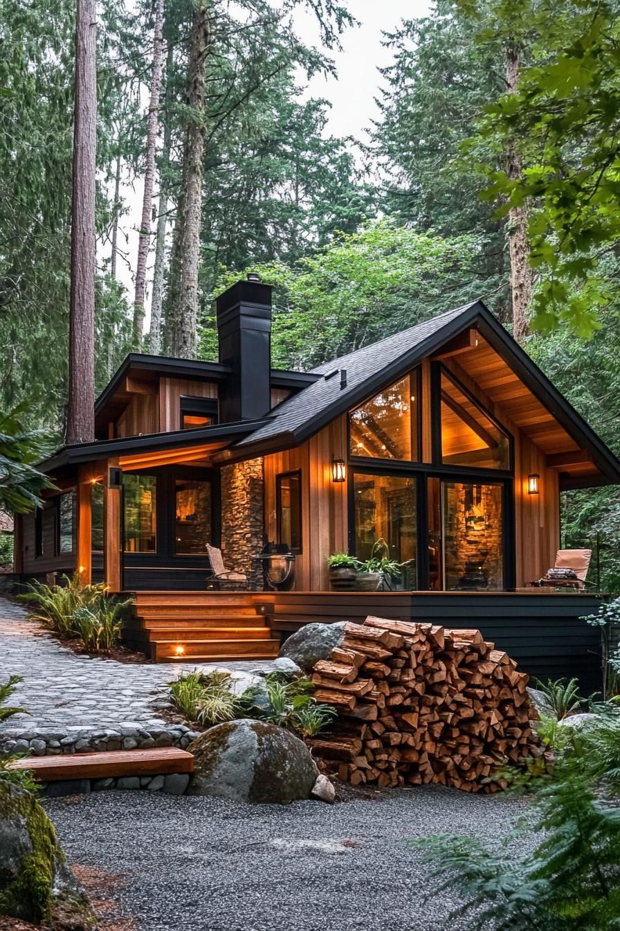 Forest Cabin With Rustic Charm