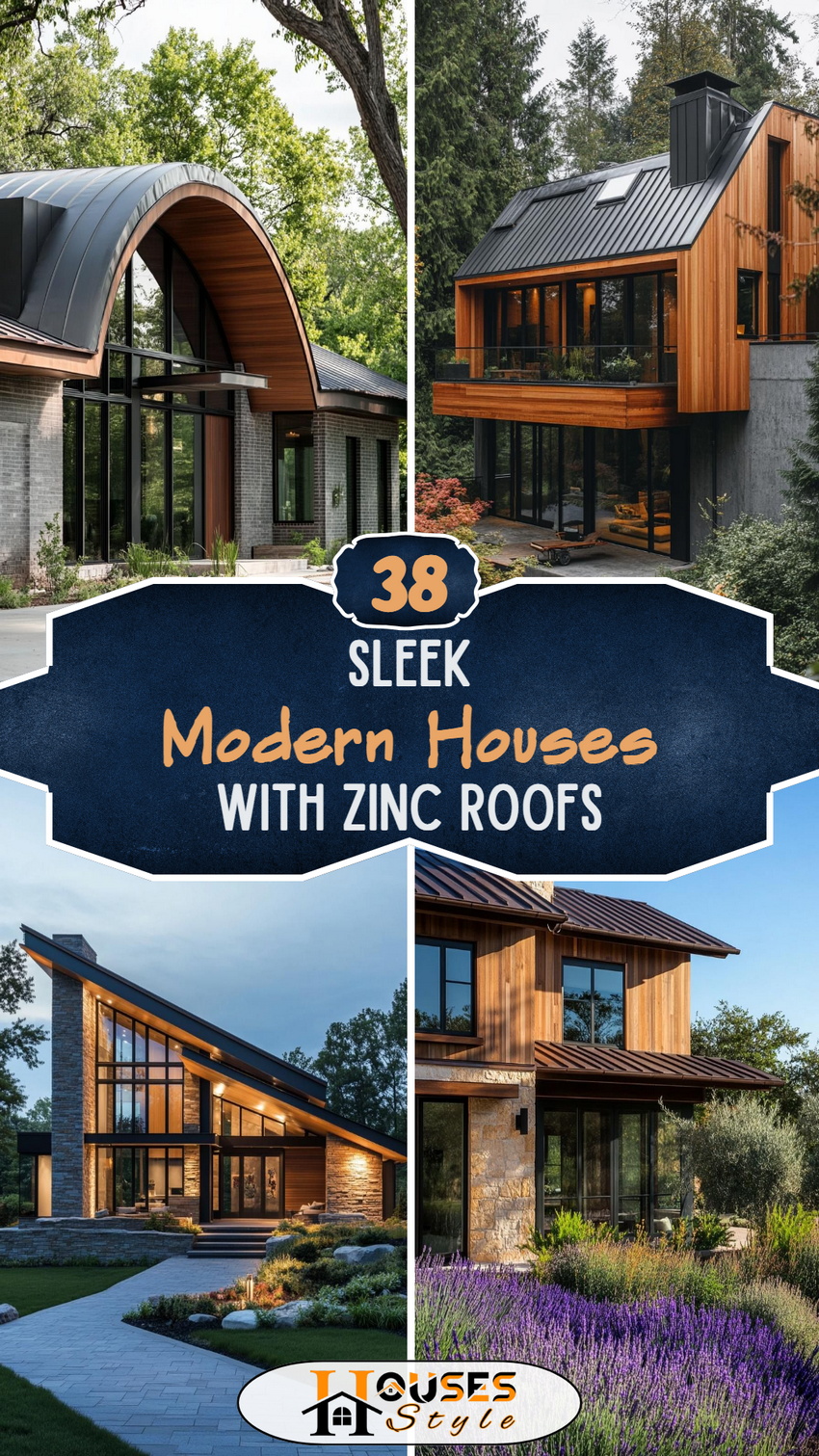 38 Sleek Modern Houses with Zinc Roofs