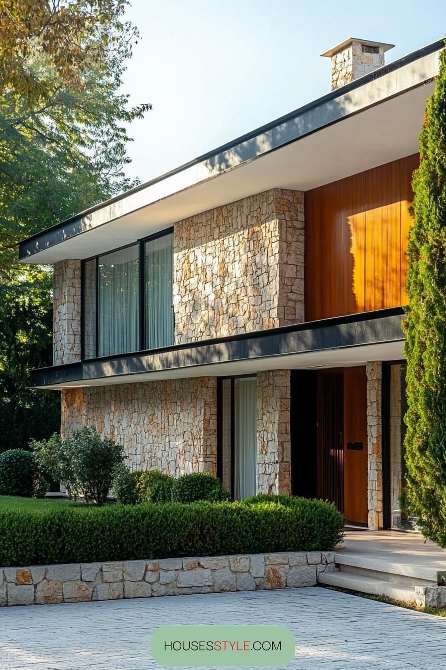 Mixed Stone and Brick Facade - photo 3