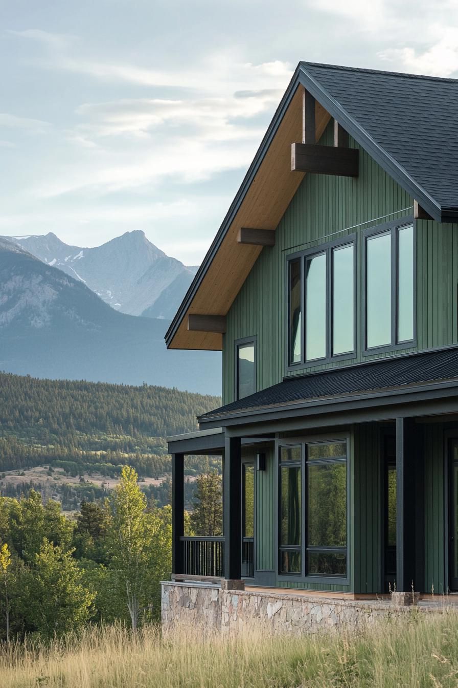 Green Rooflines Above the Alpine Plains