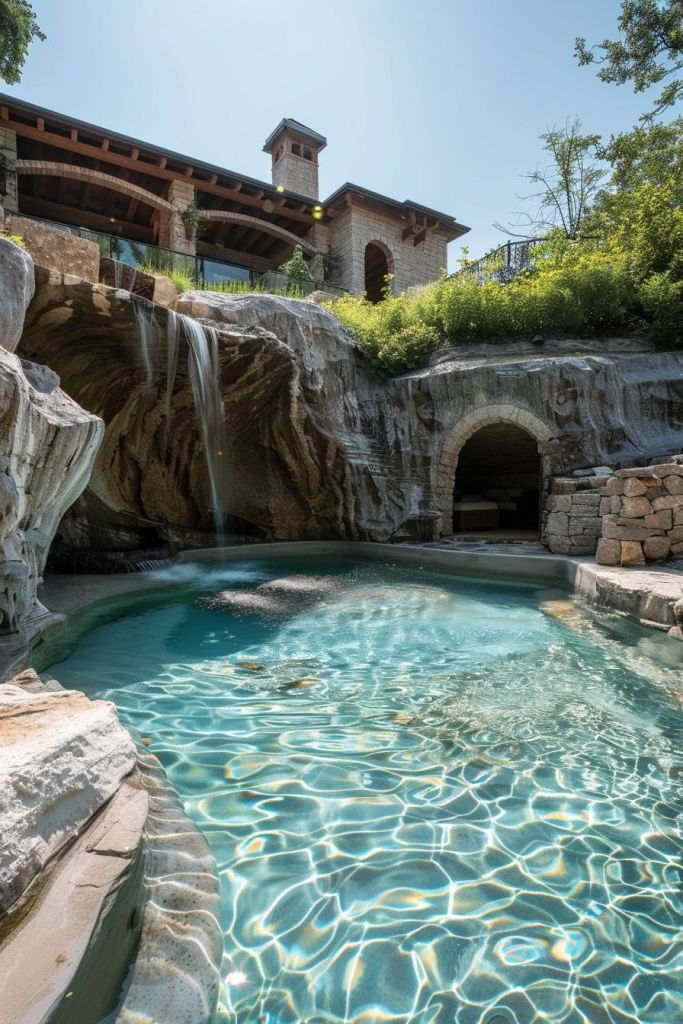 Pools with a Hidden Cave Entrance