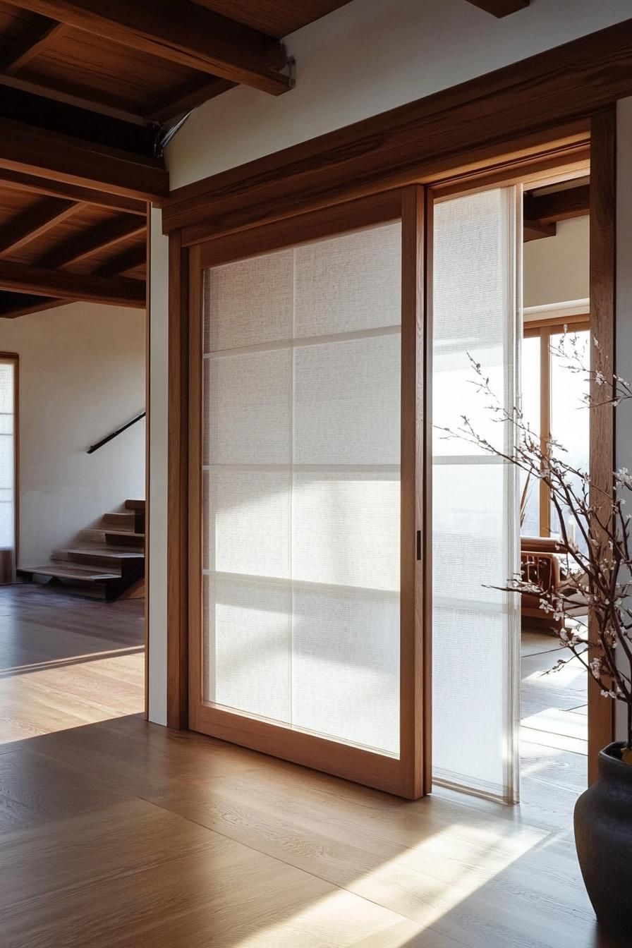 Elegant Sliding Doors With Translucent Paper - photo 4