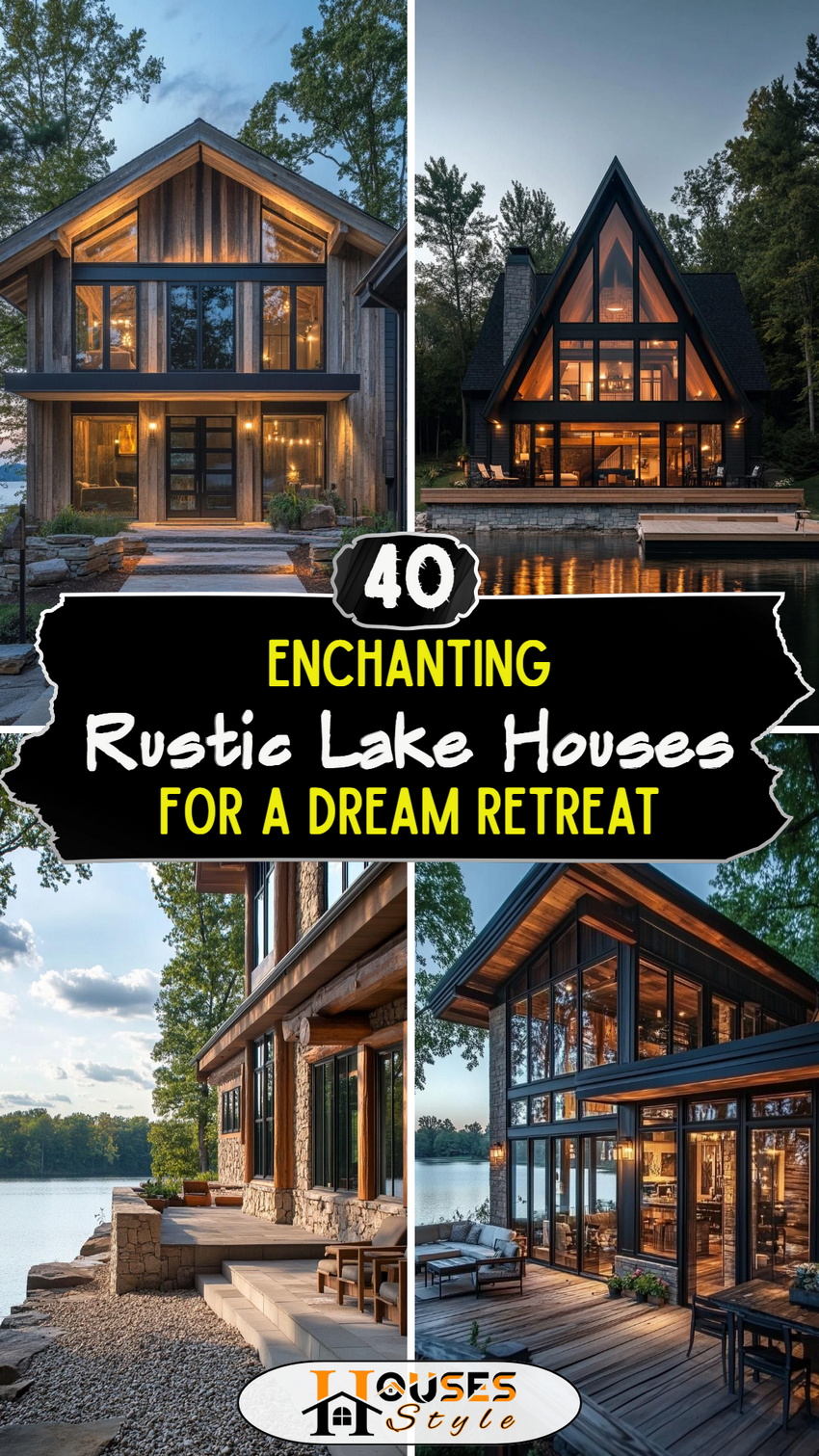 40 Enchanting Rustic Lake Houses for a Dream Retreat