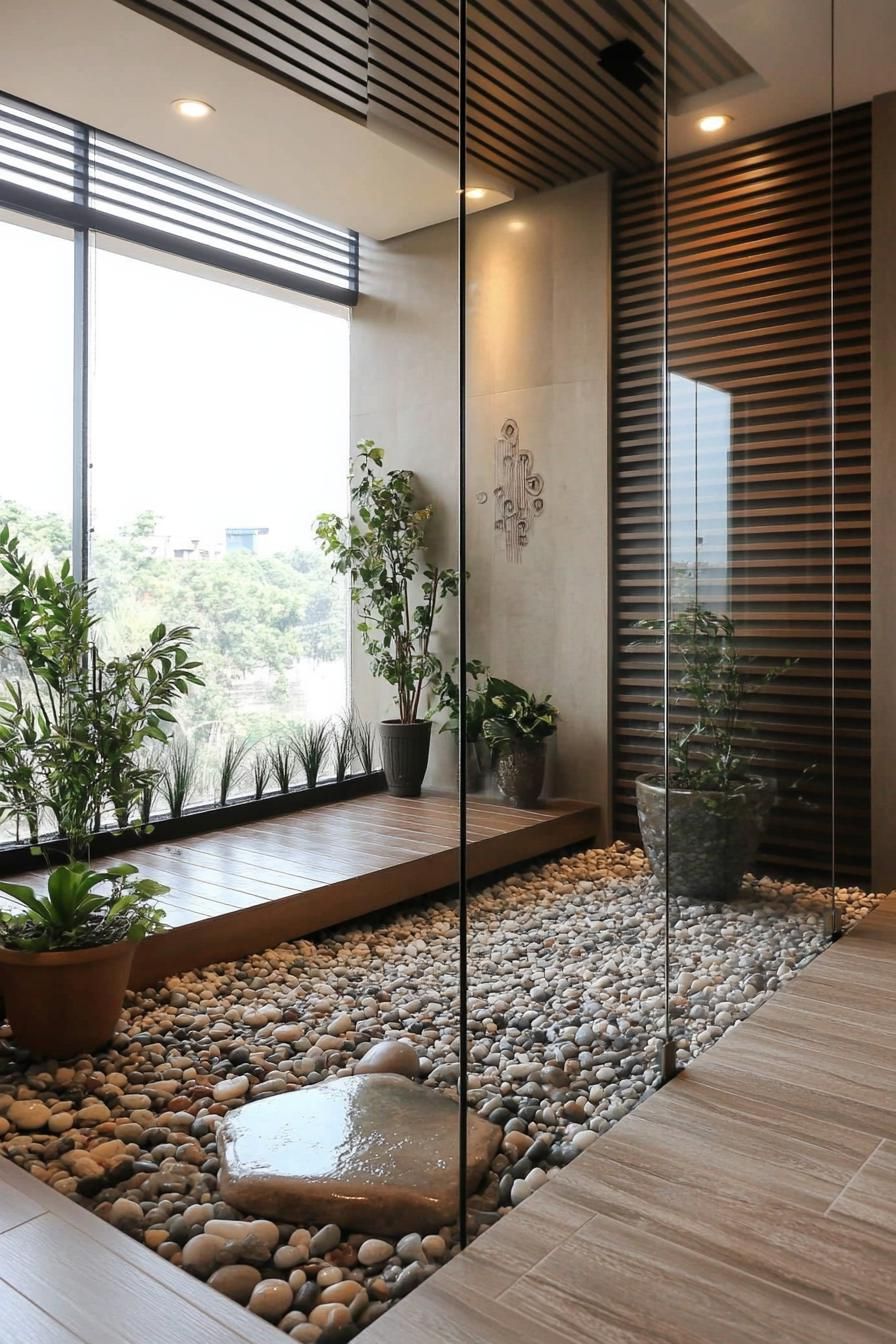 Modern Courtyard Retreat Indoors