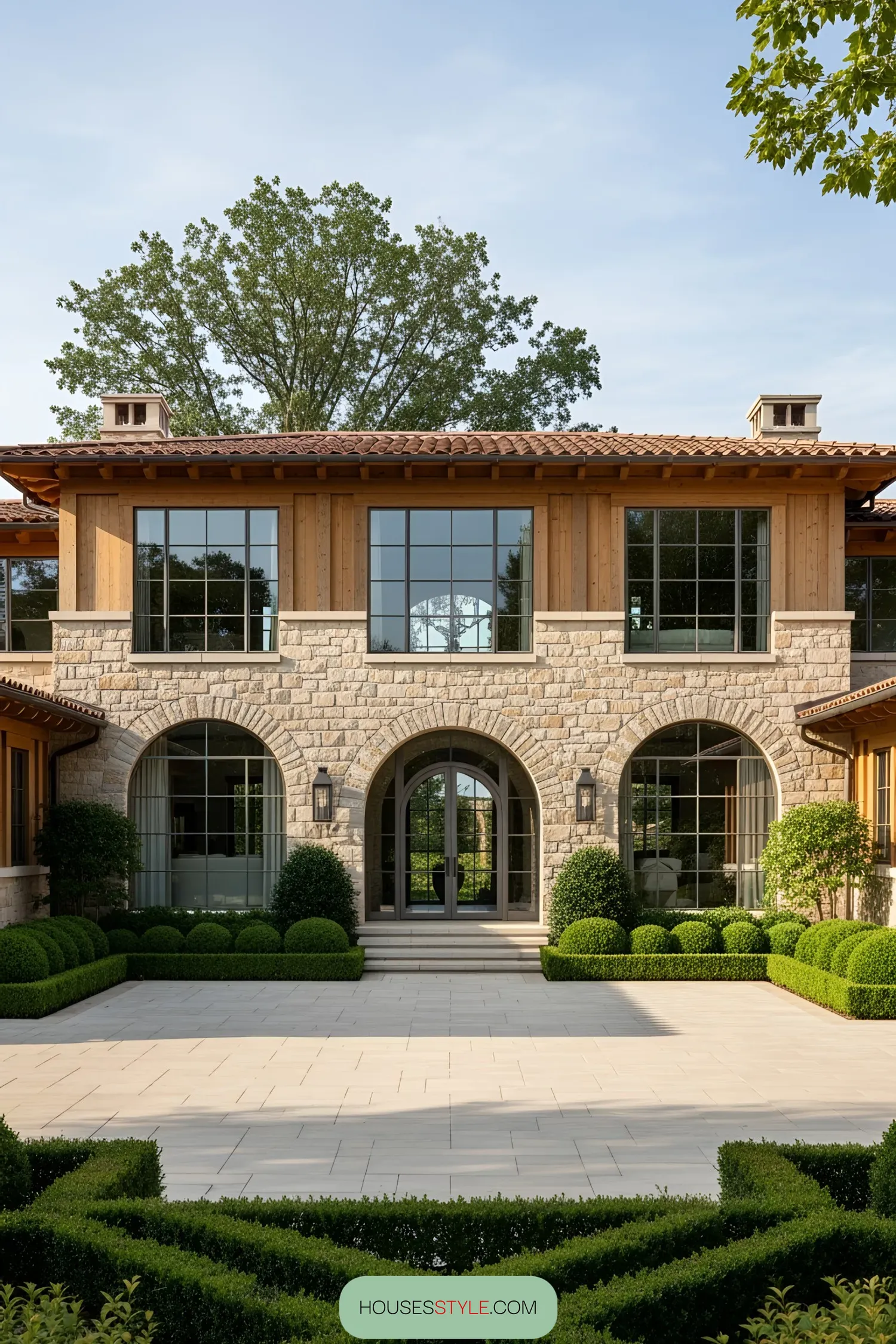 Stone Facade With Modern Elegance
