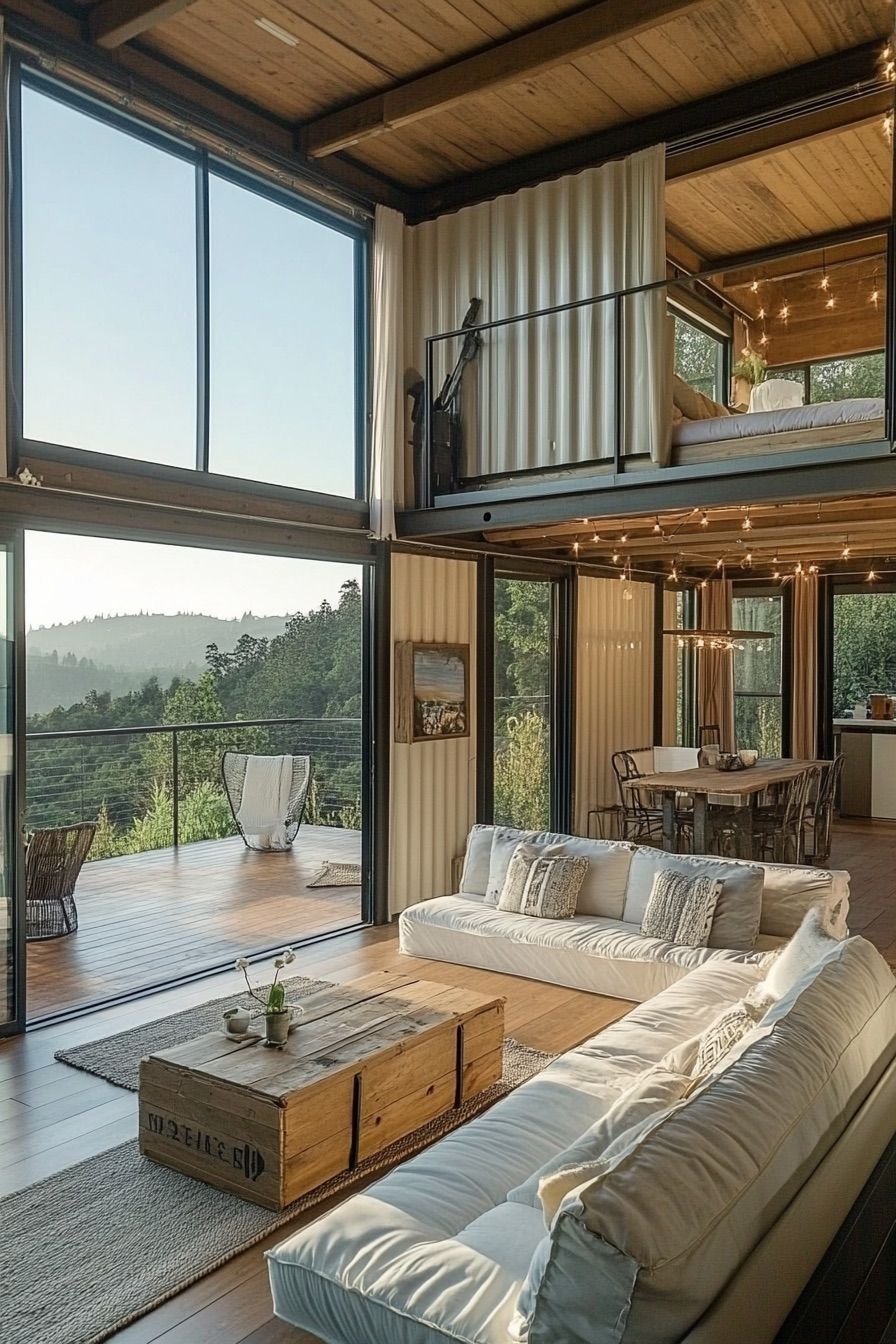 Container Home With Mezzanine Loft - photo 2