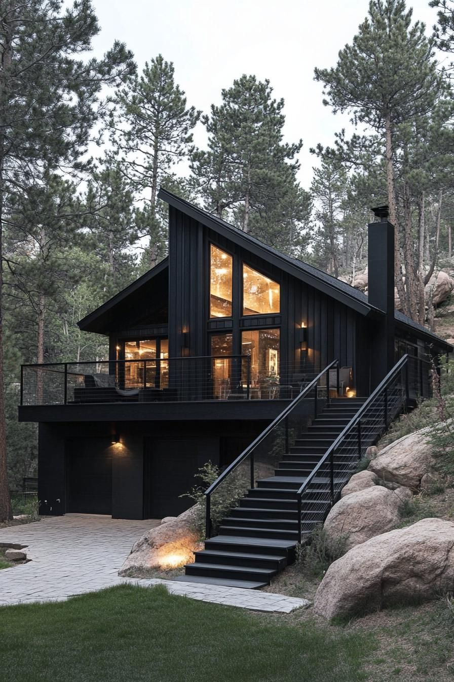 A Chic Modern Chalet Deep in the Woods