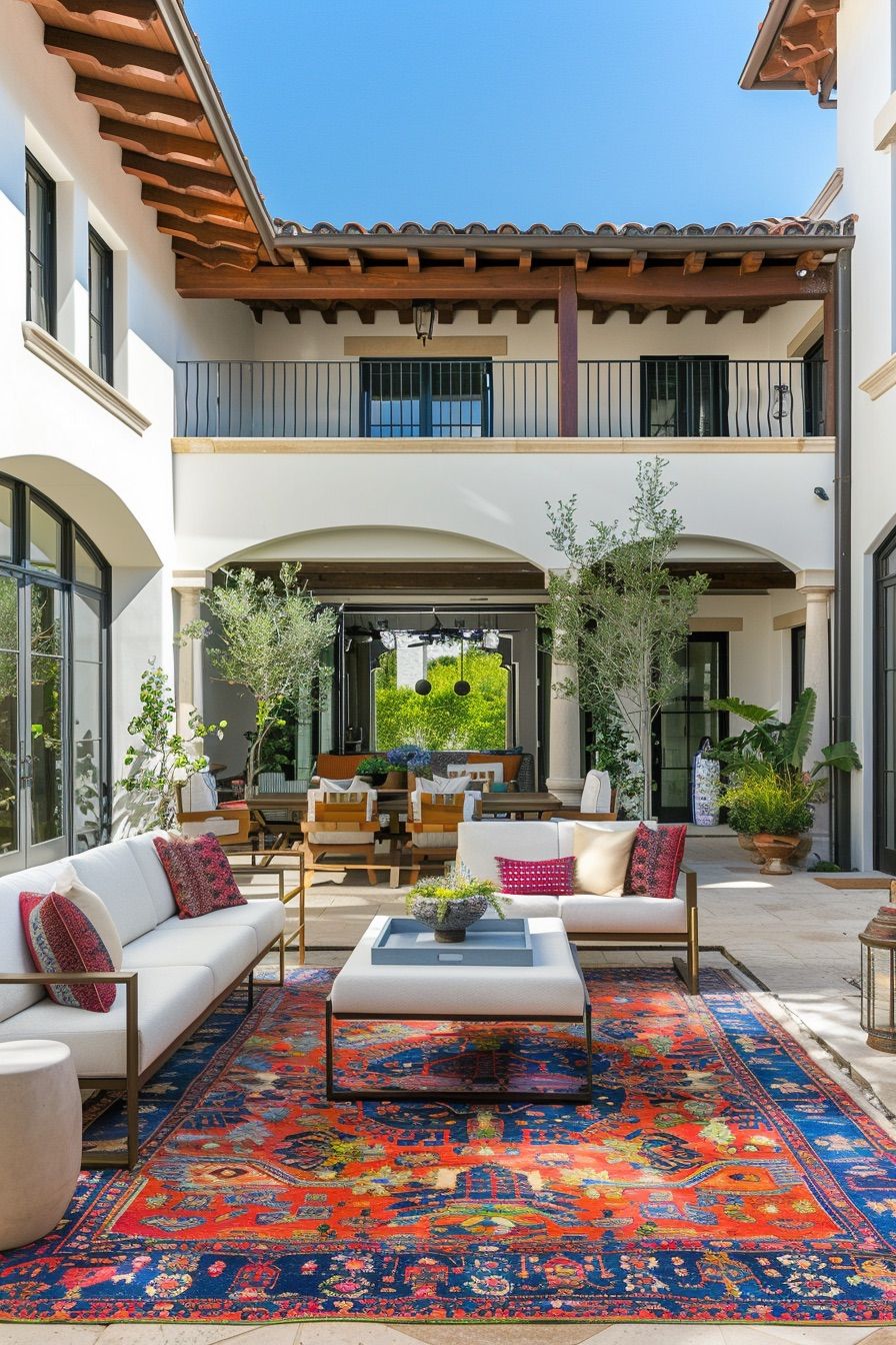 Adding Colorful Outdoor Rugs