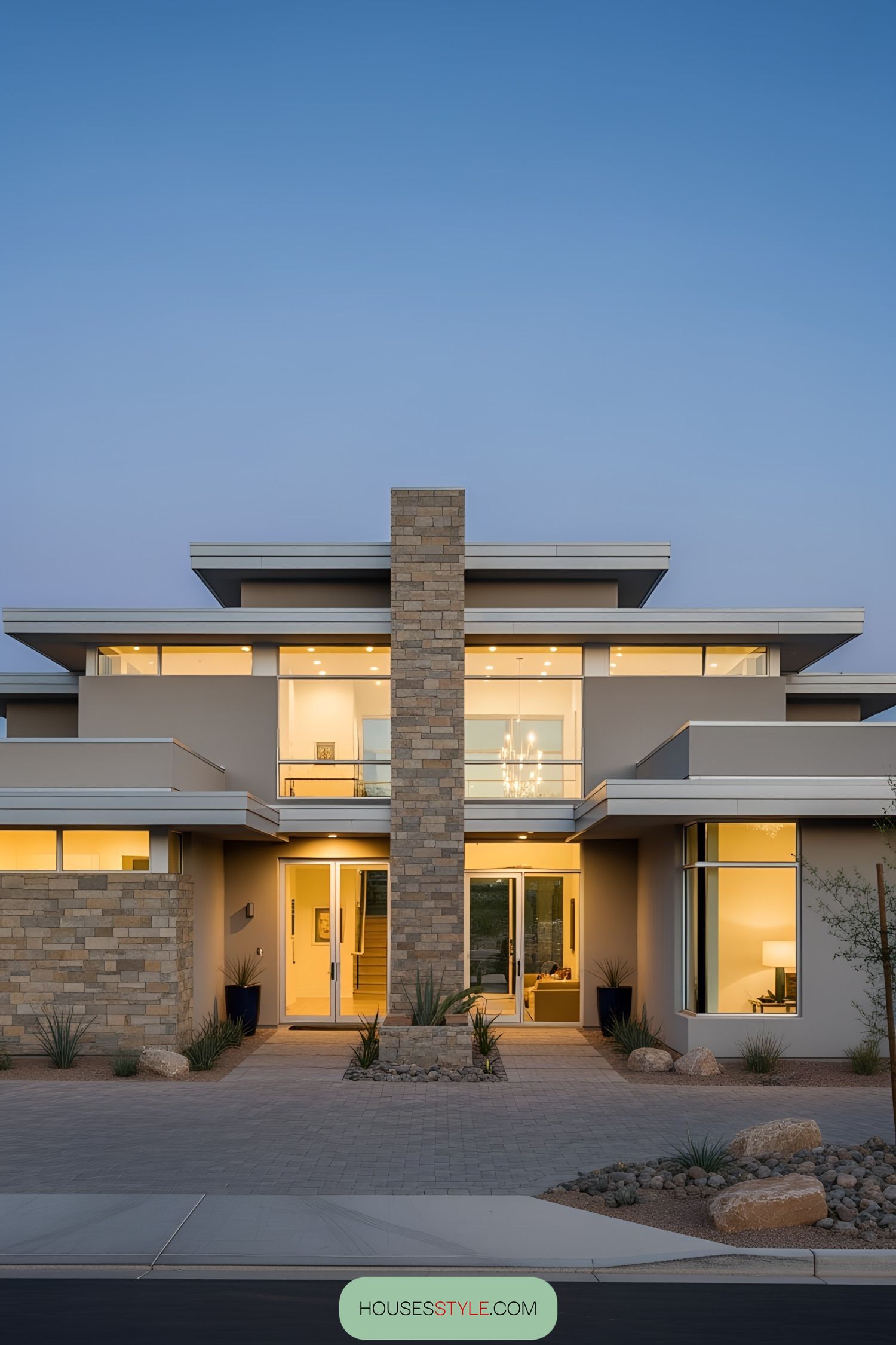 Modern Elegance Beneath the Night Sky