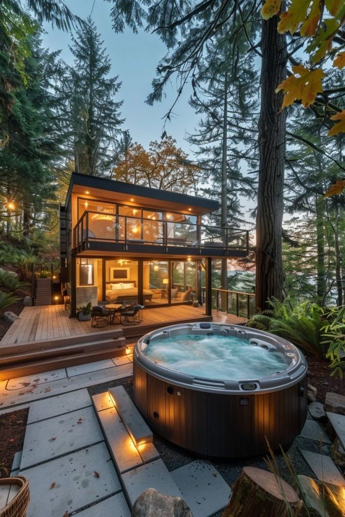 Cabin With an Outdoor Hot Tub - photo 3