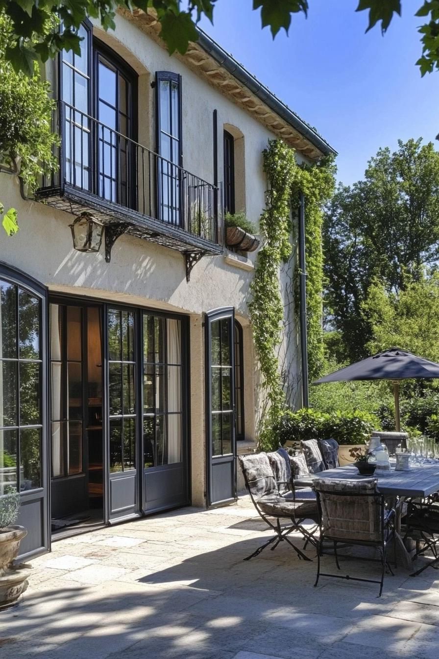 French Doors That Open Onto Terraces