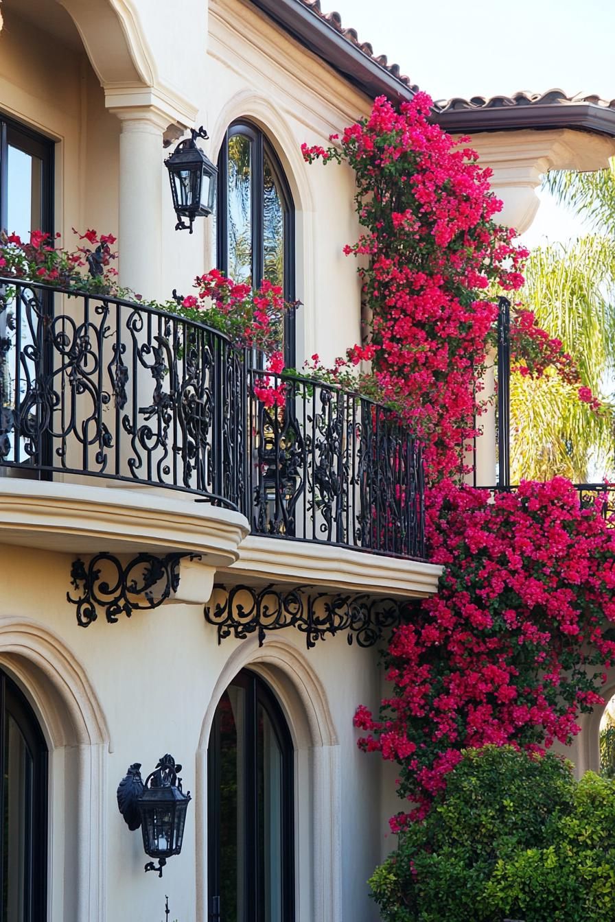Iron Balconies Wrapped in Bougainvillea - photo 3