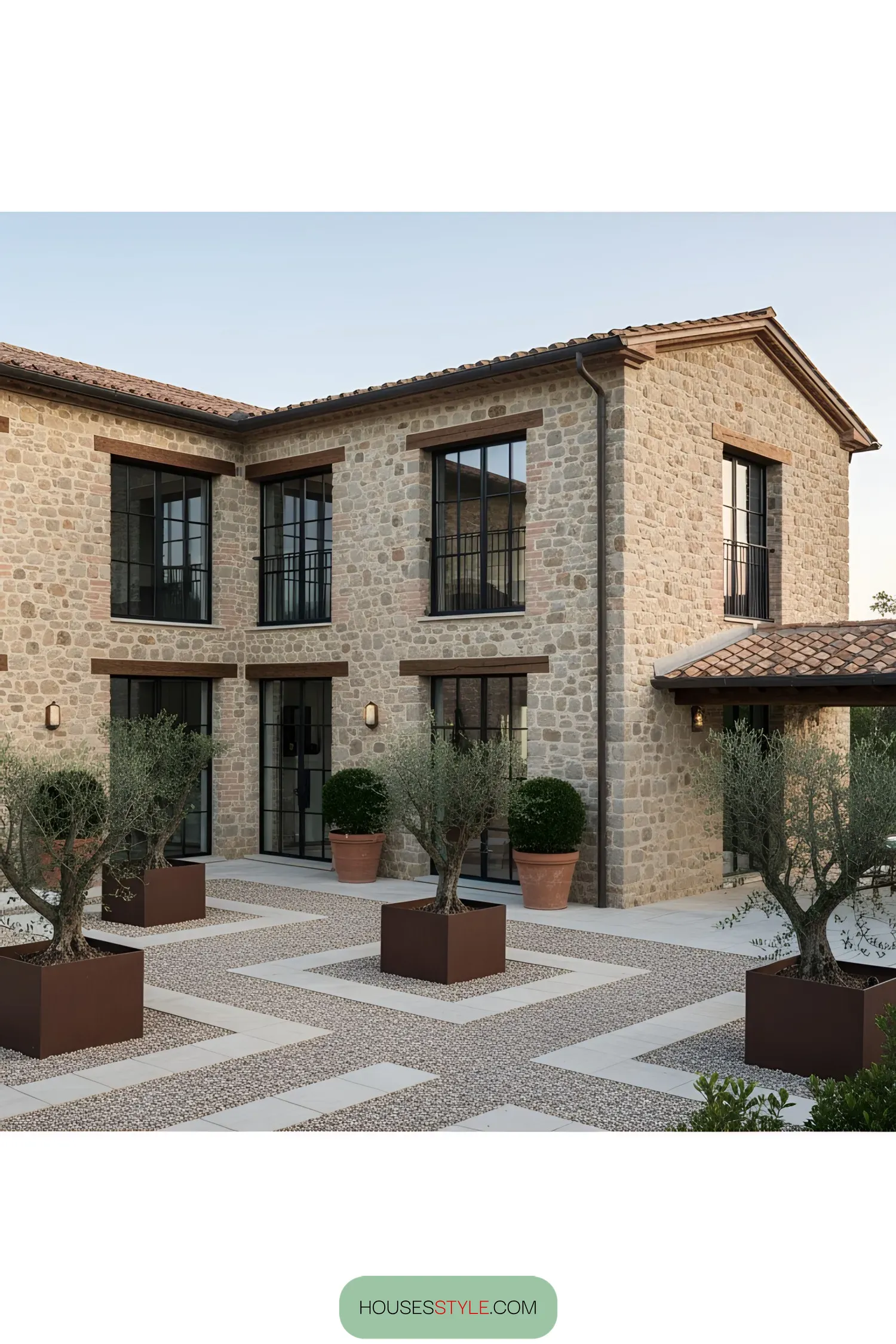 Stone-Clad Villa With Modern Touches