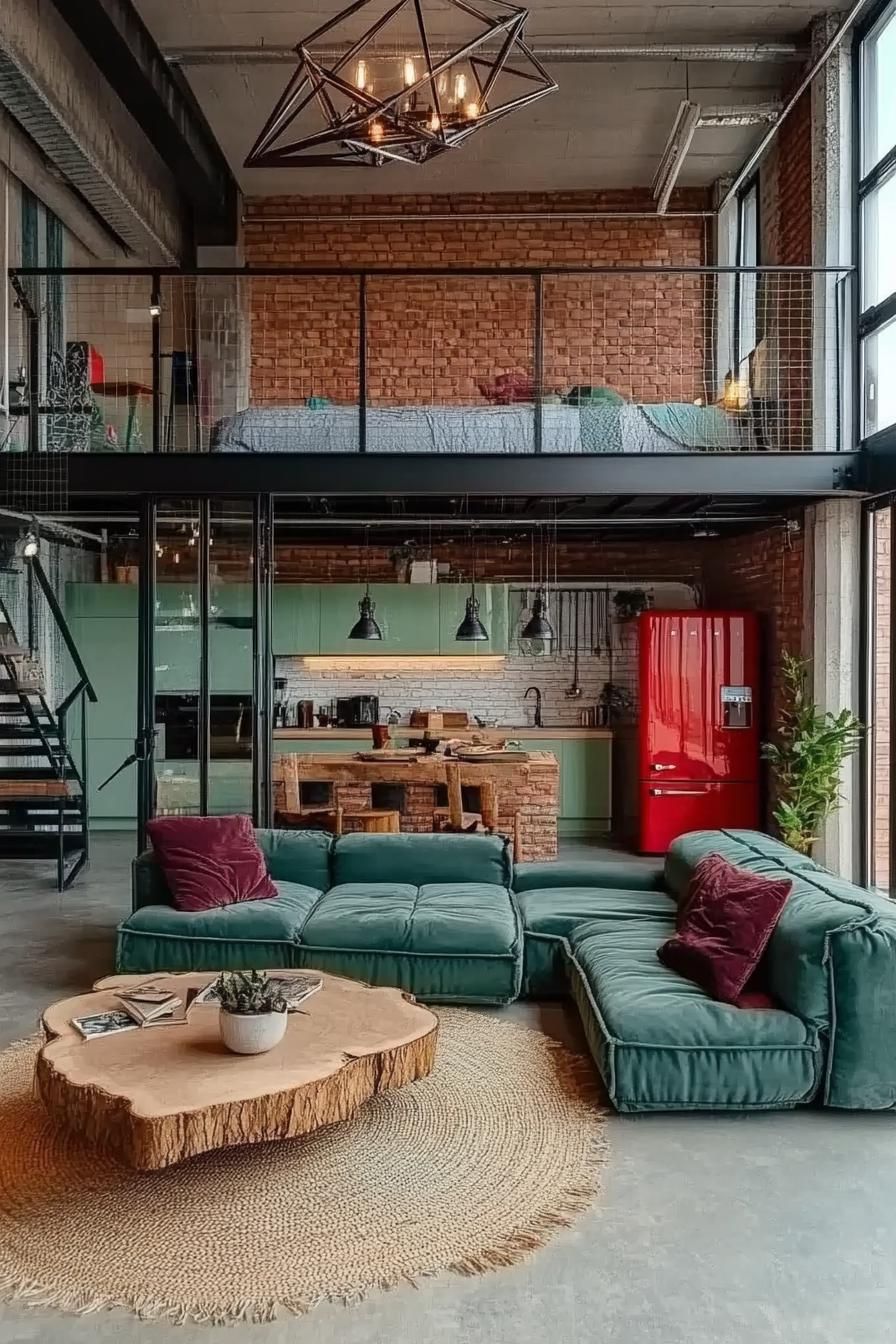 Pastel Accents in an Industrial Living Room - photo 3