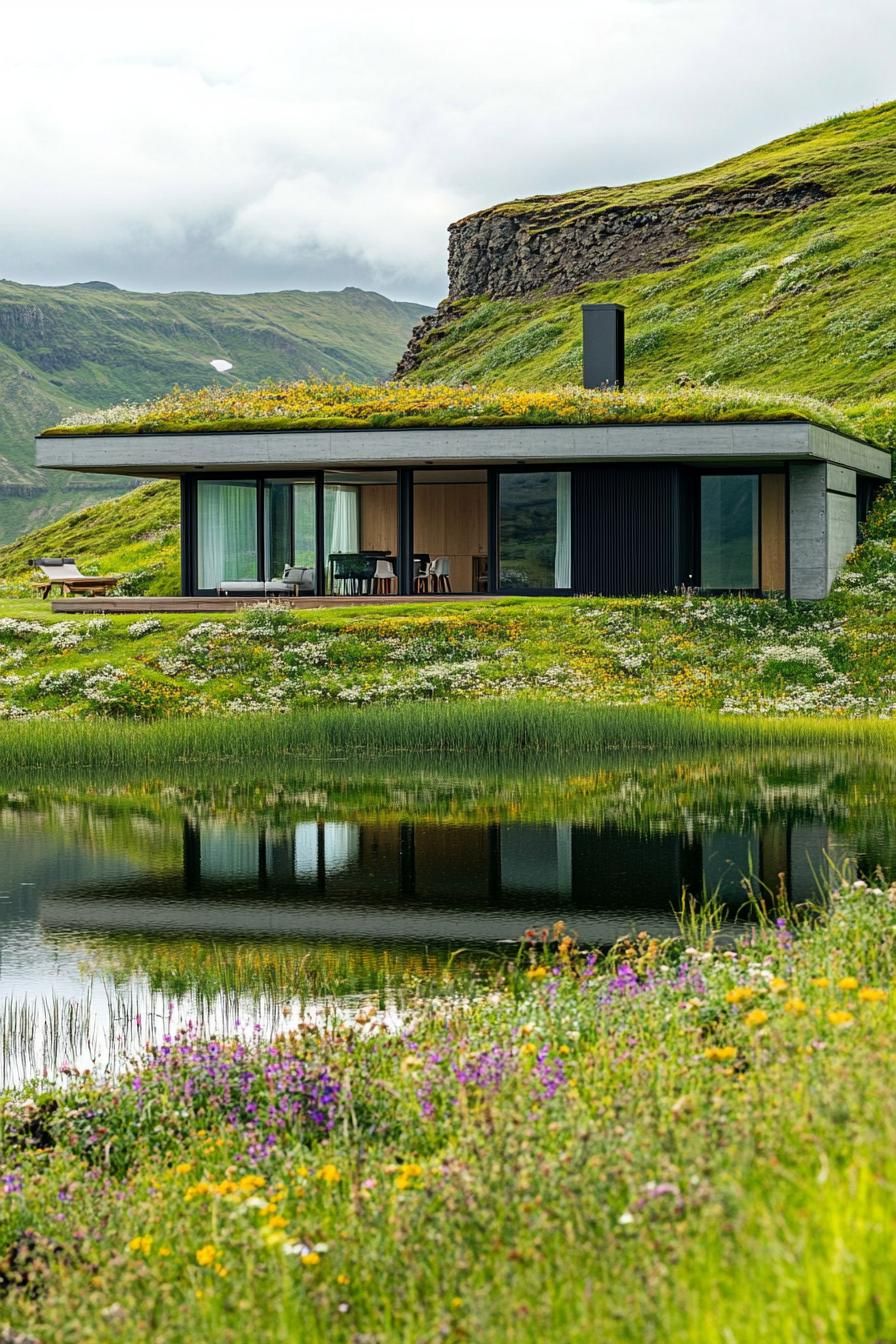 Green Roof Planted With Wildflowers - photo 2