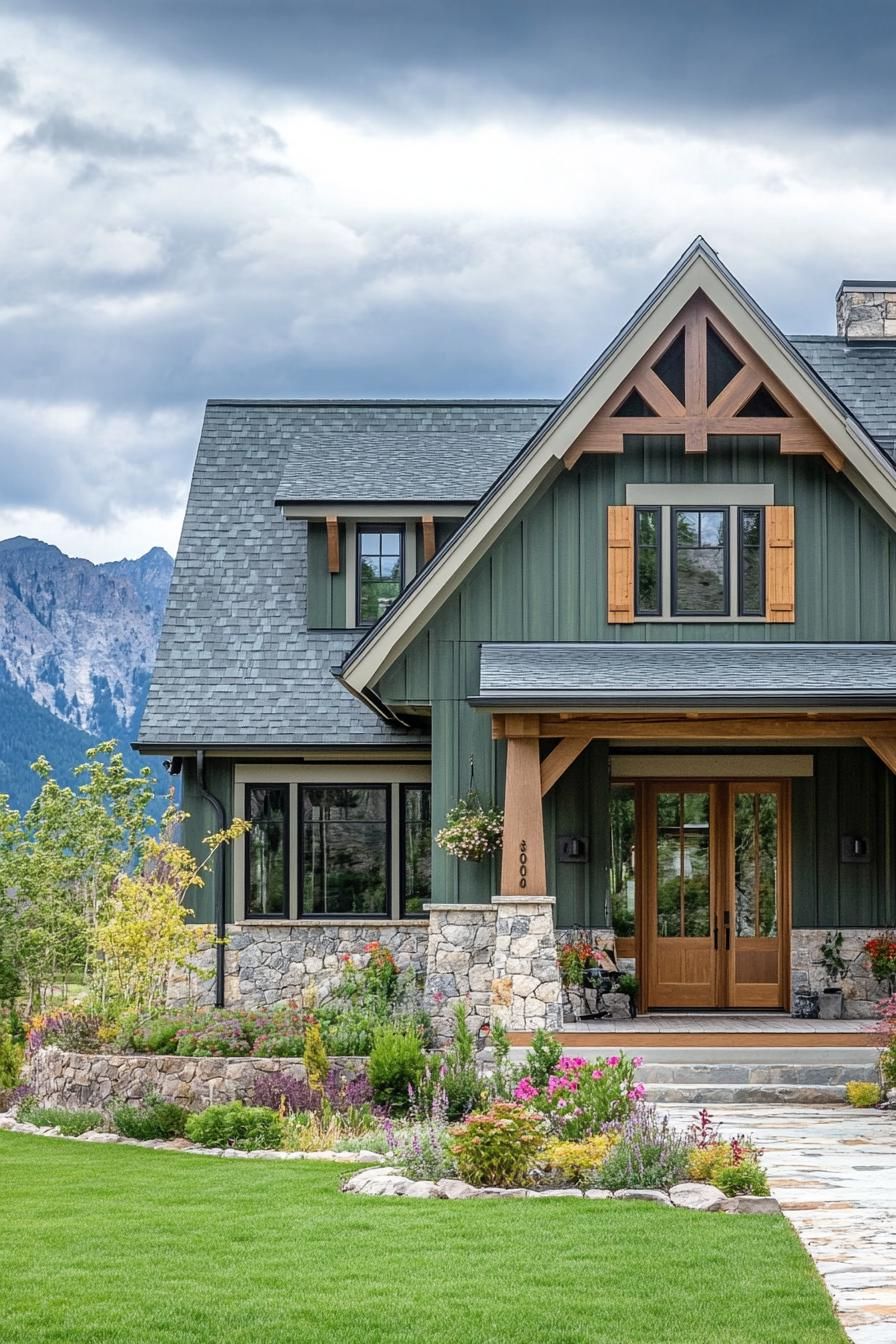 Moss Green Walls With Black Metal Roofing - photo 2