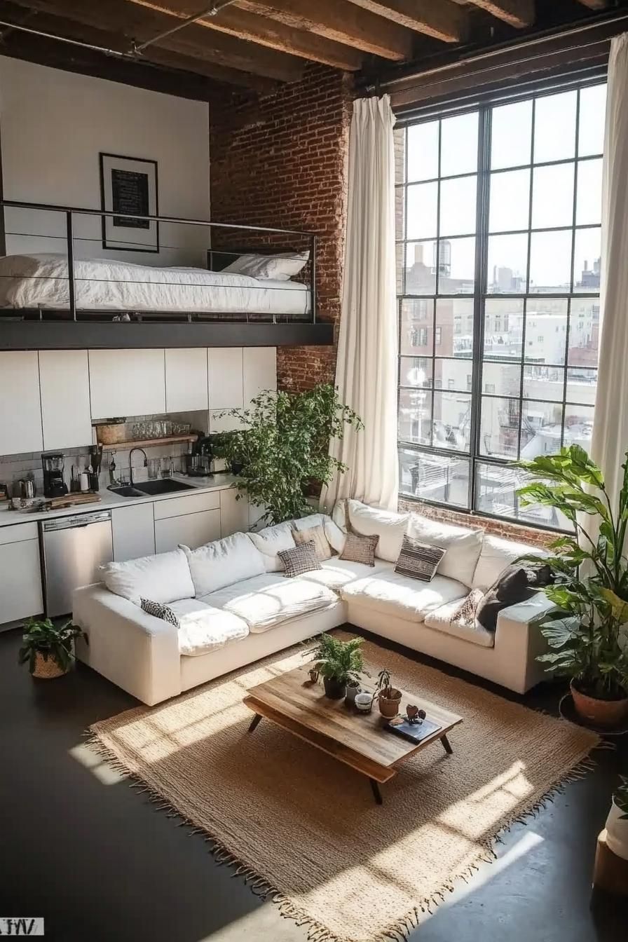 Bright White Modern Loft Interiors - photo 4