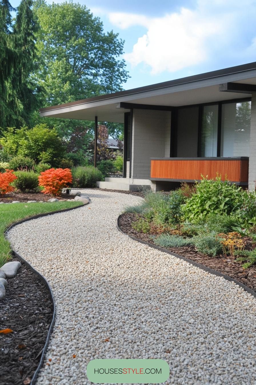 Clean, Gravel Pathways With Bold Edging - photo 3