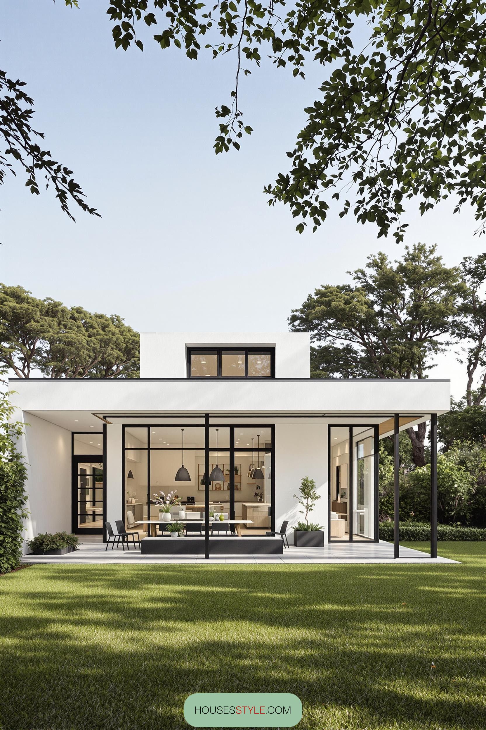 A Glass-Walled Minimalist Bungalow