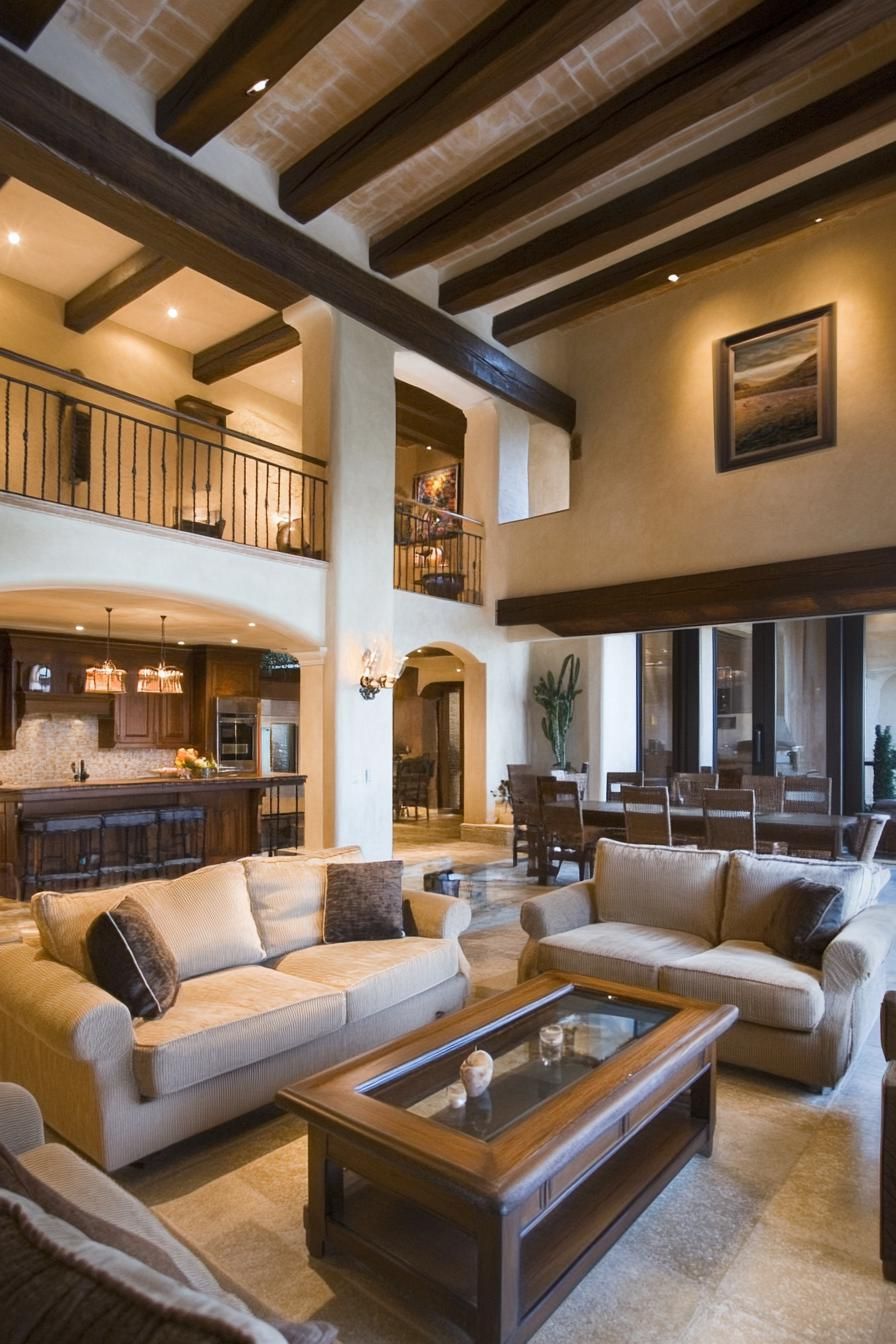 Exposed Wooden Ceiling Beams Indoors - photo 4