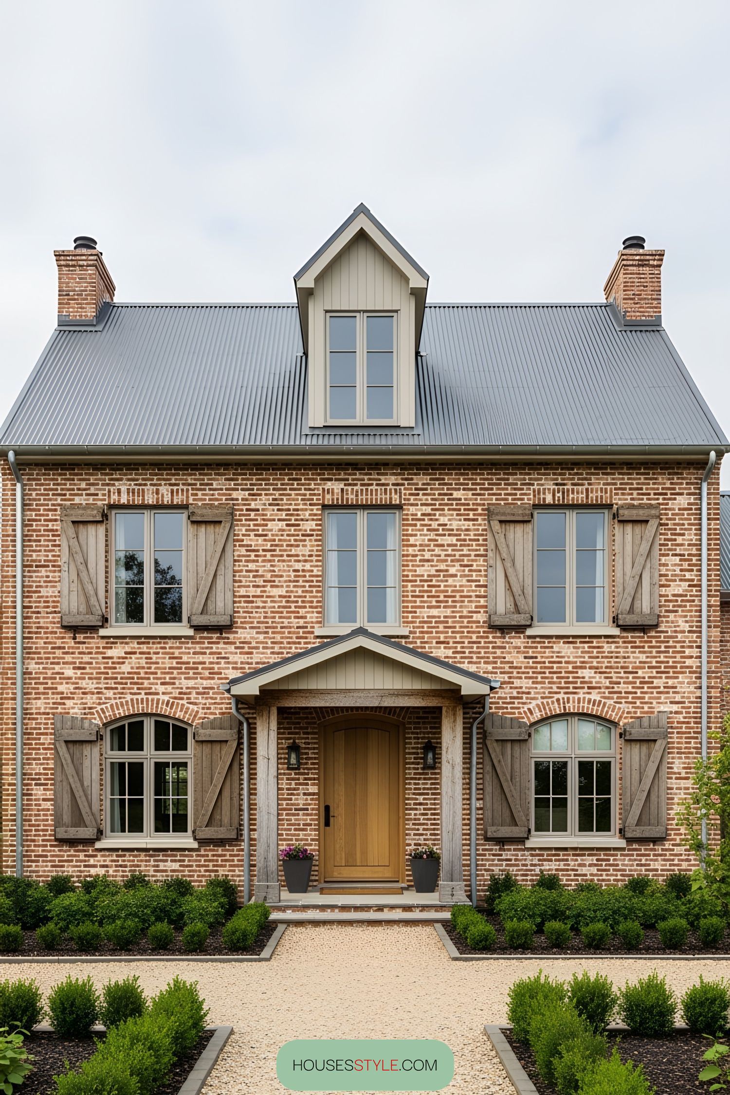 Elegant Brick Manor With Classic Details