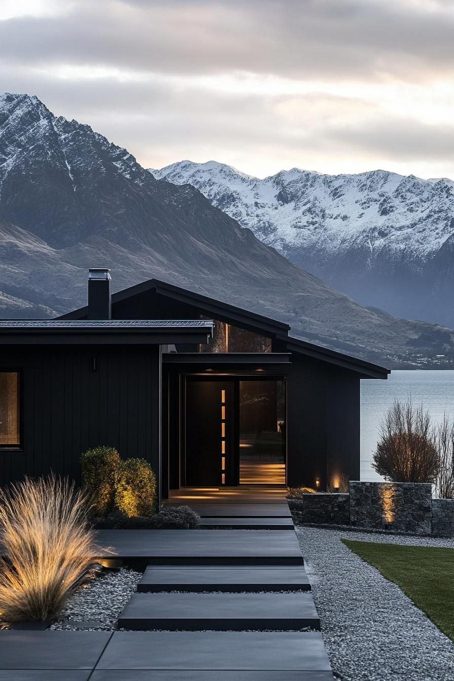 Matte Black Walls With Glossy Trim Accents - photo 3