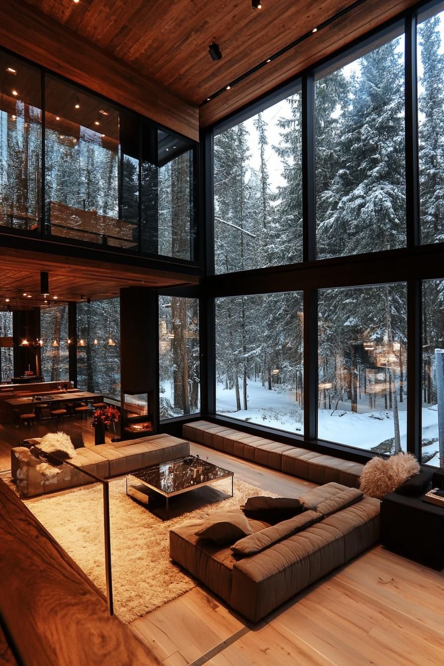 Forest-Filled Mountain Lodge Interior - photo 4