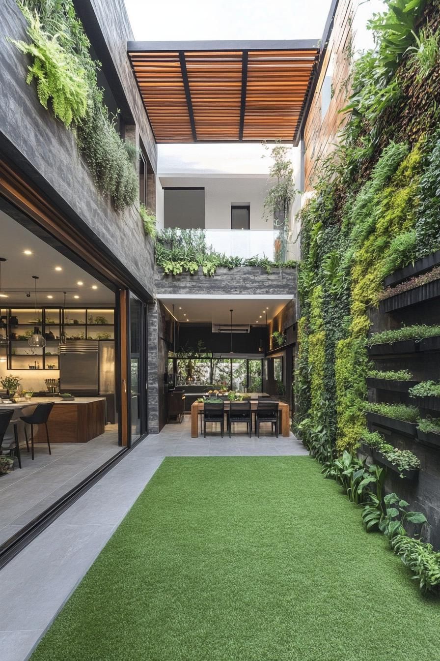 Courtyard Oasis in an Eco House