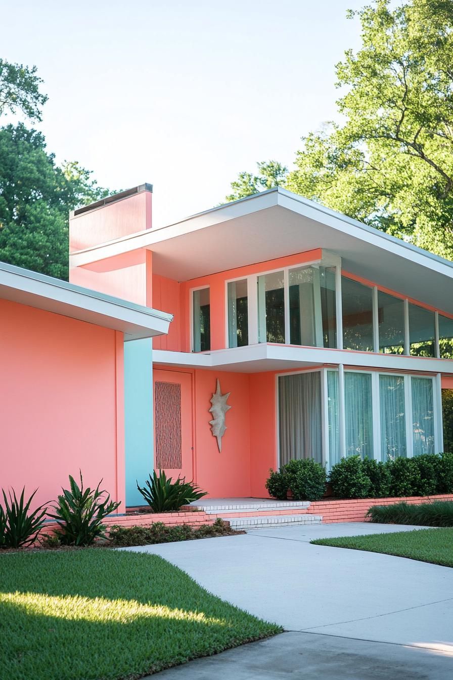 Aqua and Coral with Crisp White Trim - photo 4