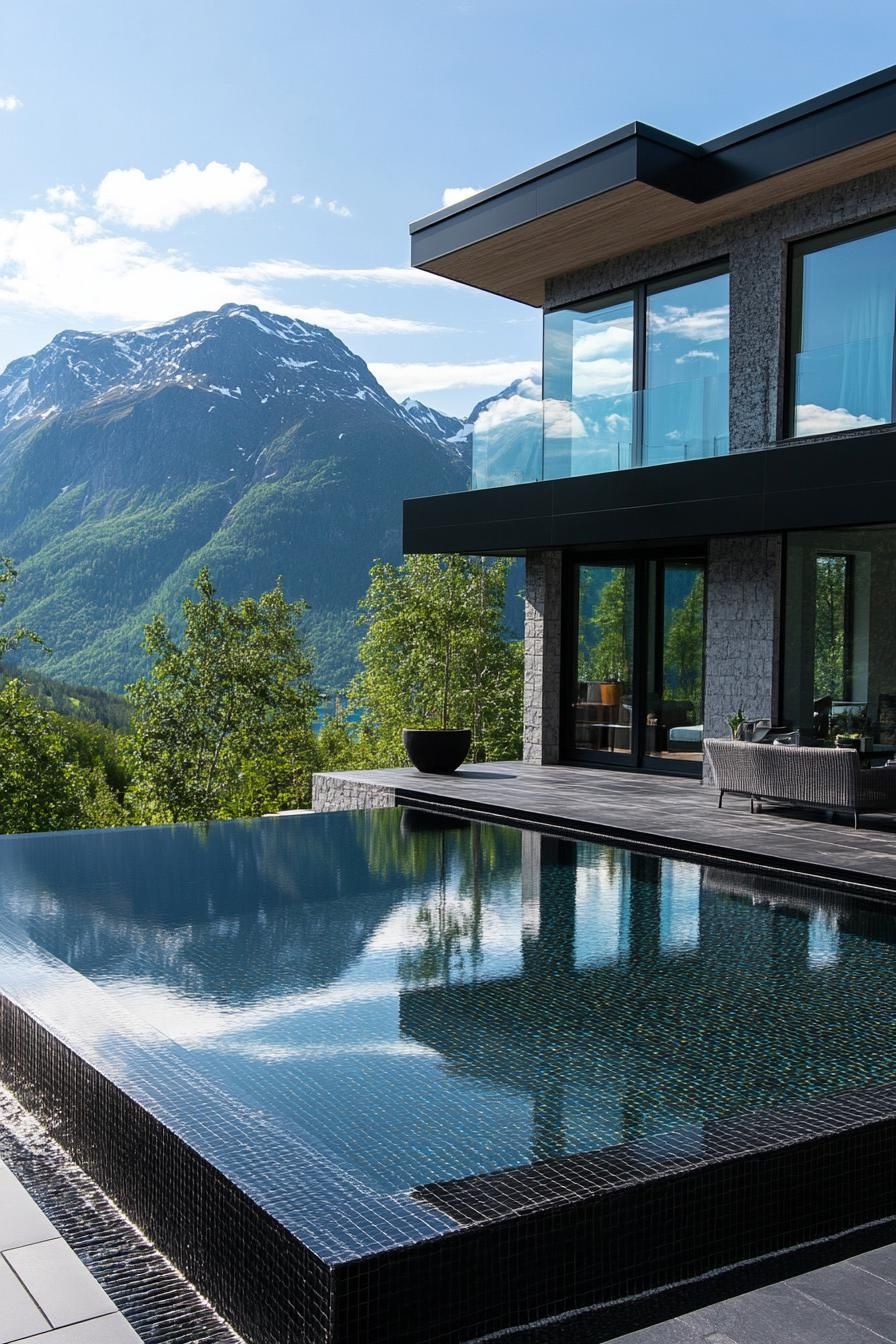 16) Black-tiled Pool With LED Accents - photo 4