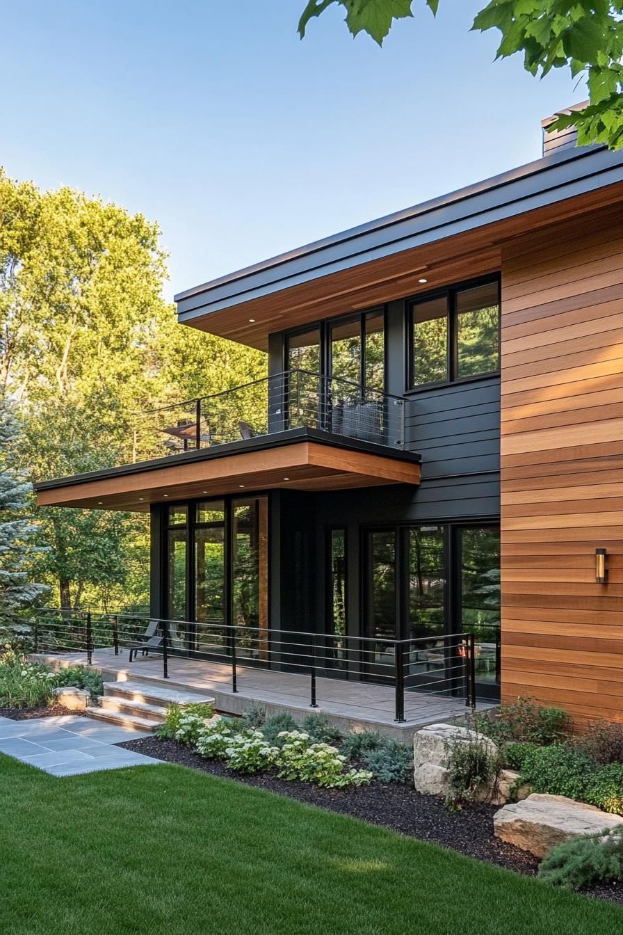 Cedar Paired With Metal Accents