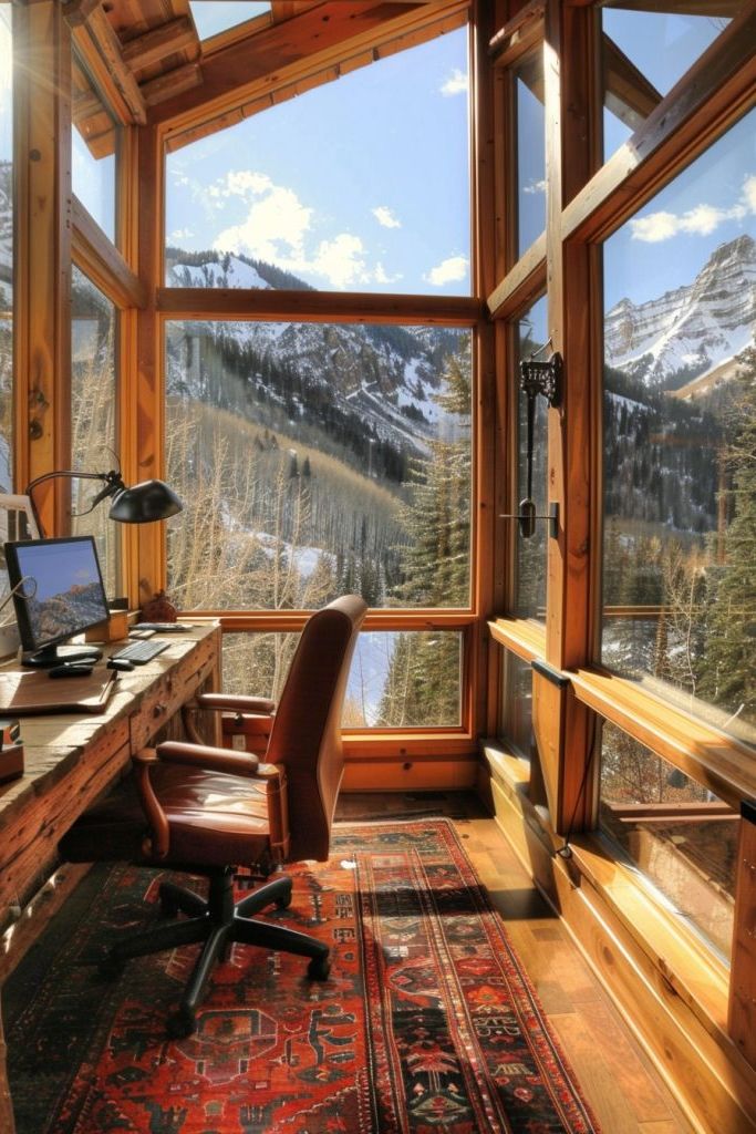 Greenhouse-style Office With Glass Roof