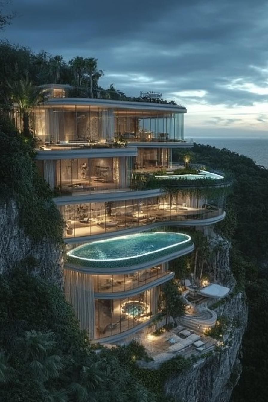 Cliffside Mansion With Floor-to-Ceiling Glass - photo 3
