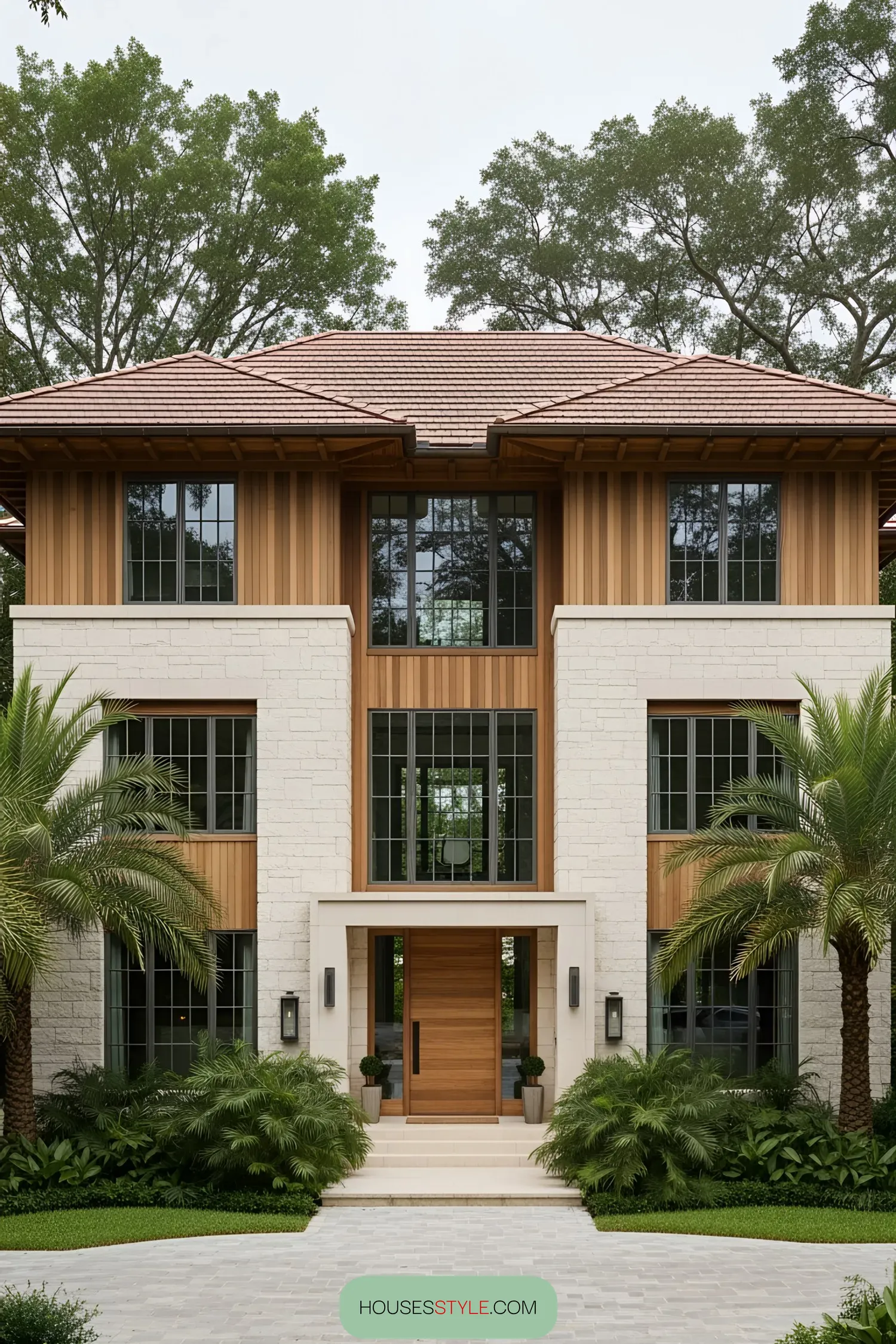 Colonial Retreat Set Among Palm Trees