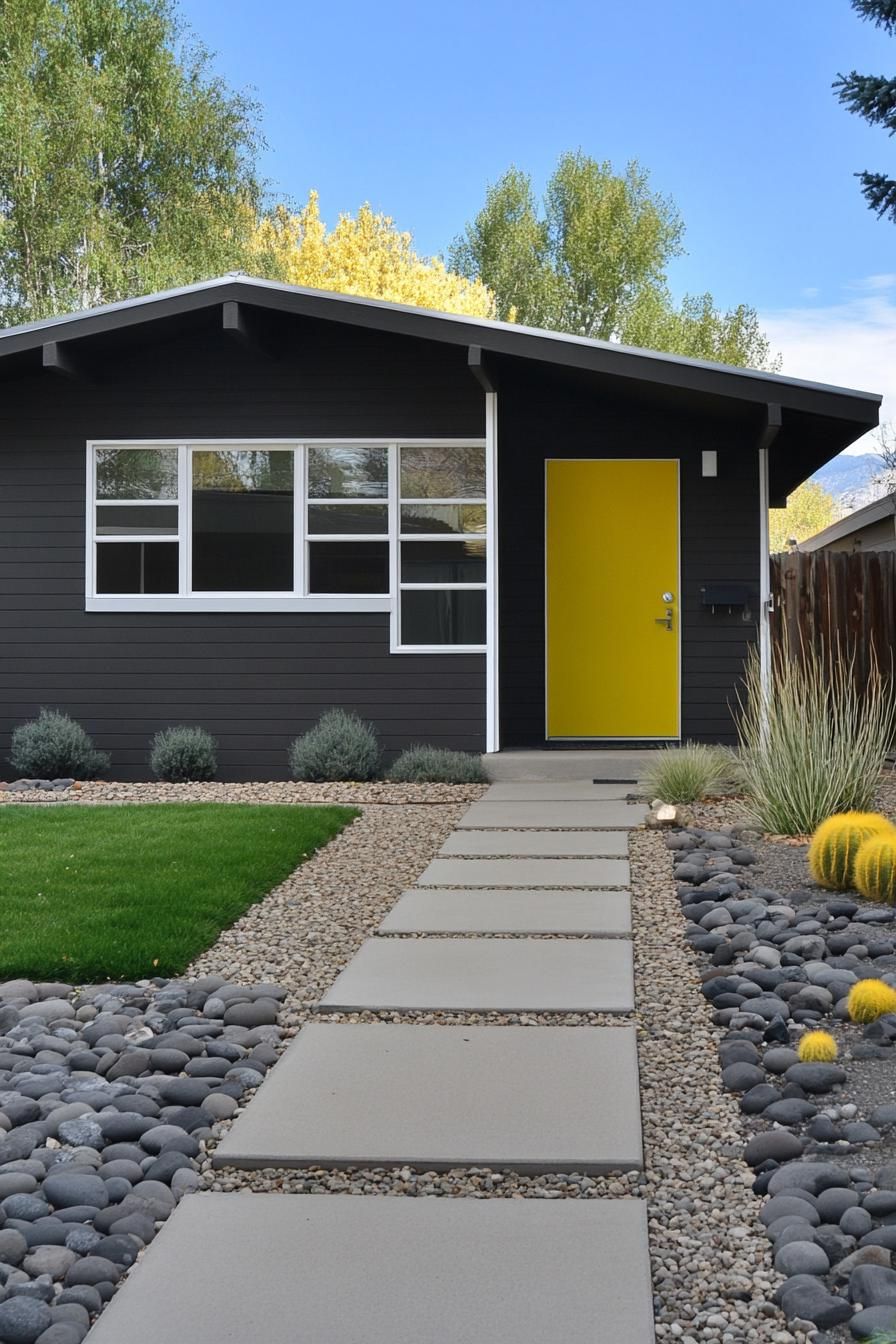 Canary Yellow Door With a Smart Lock - photo 3