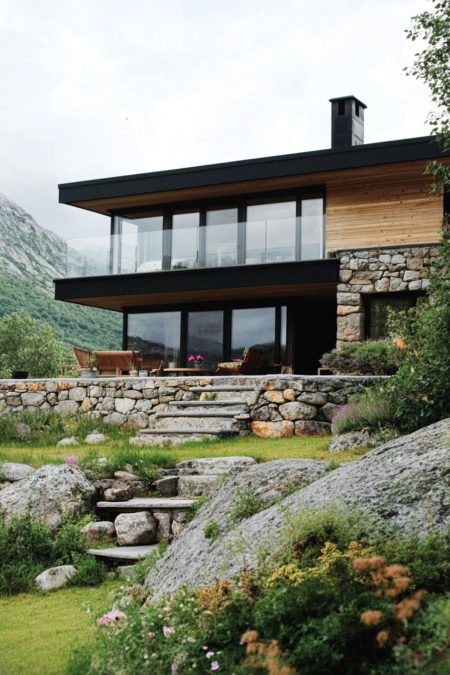 Stone or Brick Façades Mixed With Wood - photo 4