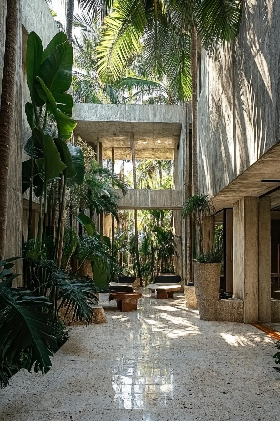 Tropical Villa Corridor