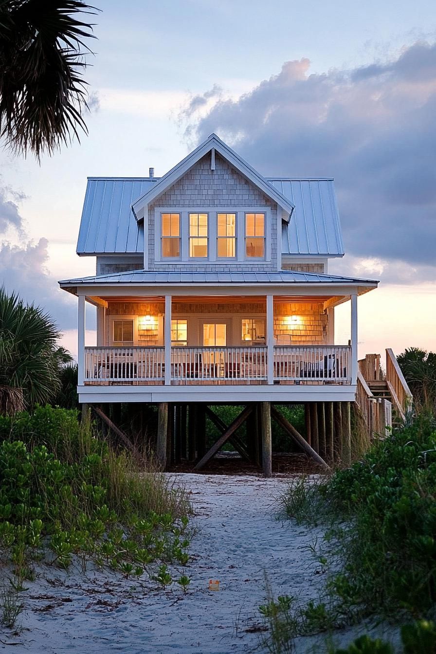 A Coastal Home Raised On Stilts
