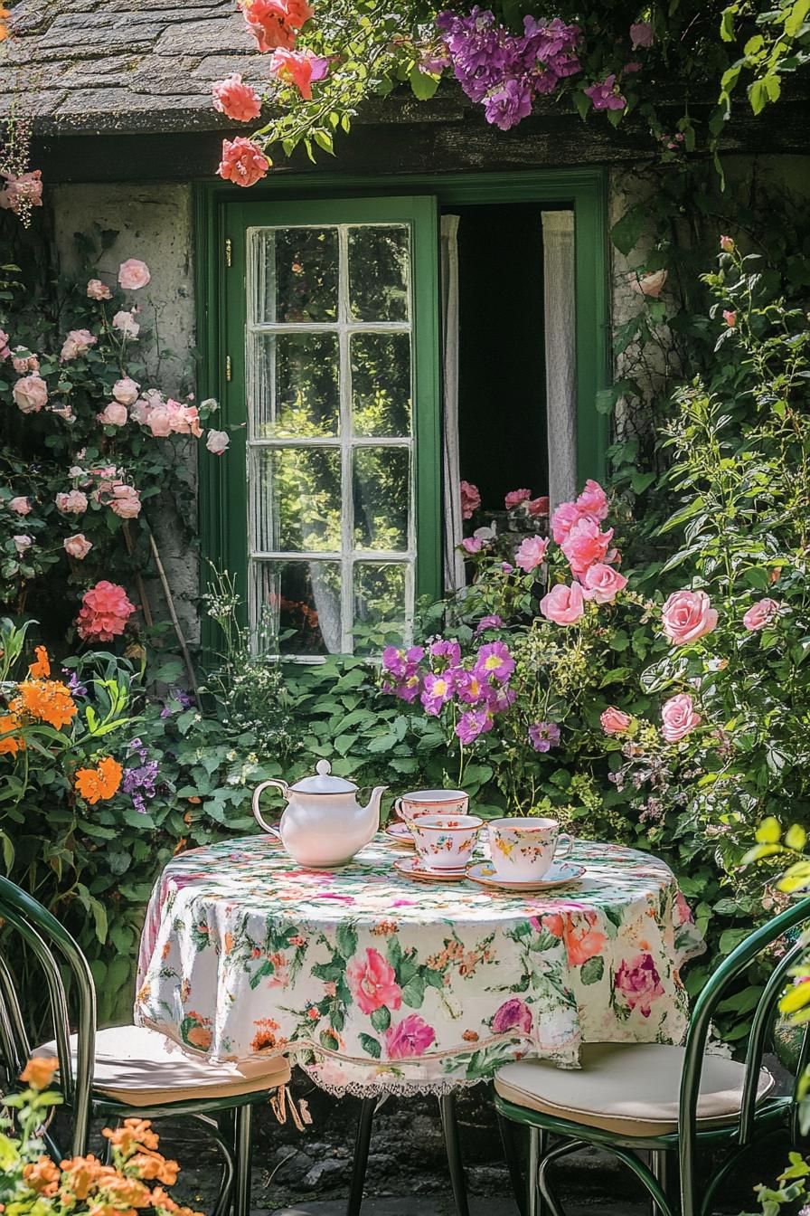 Rose-Covered Floral Cottage Charm