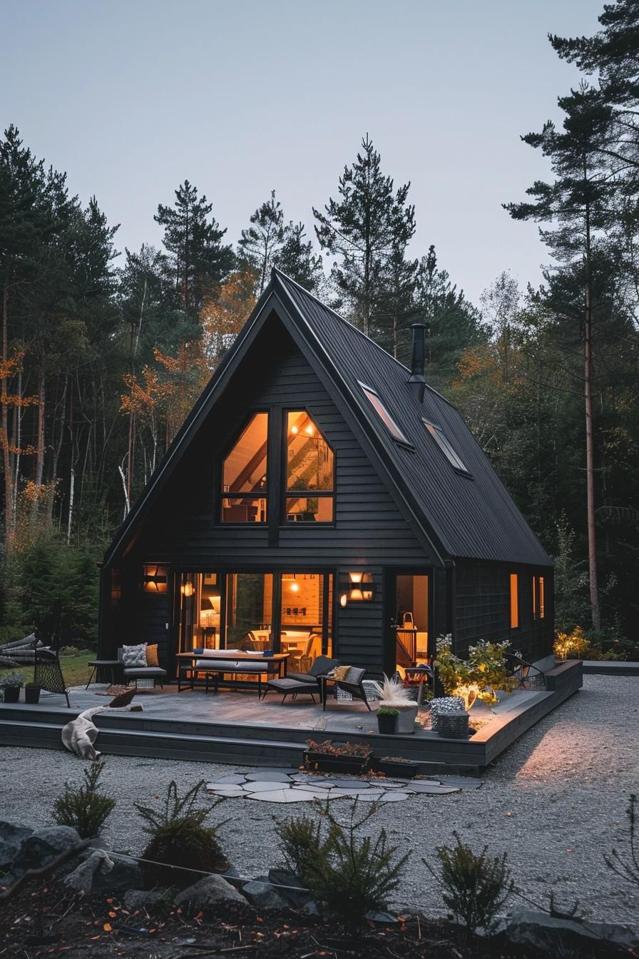 Sleek Black Steel A-frame Design - photo 4