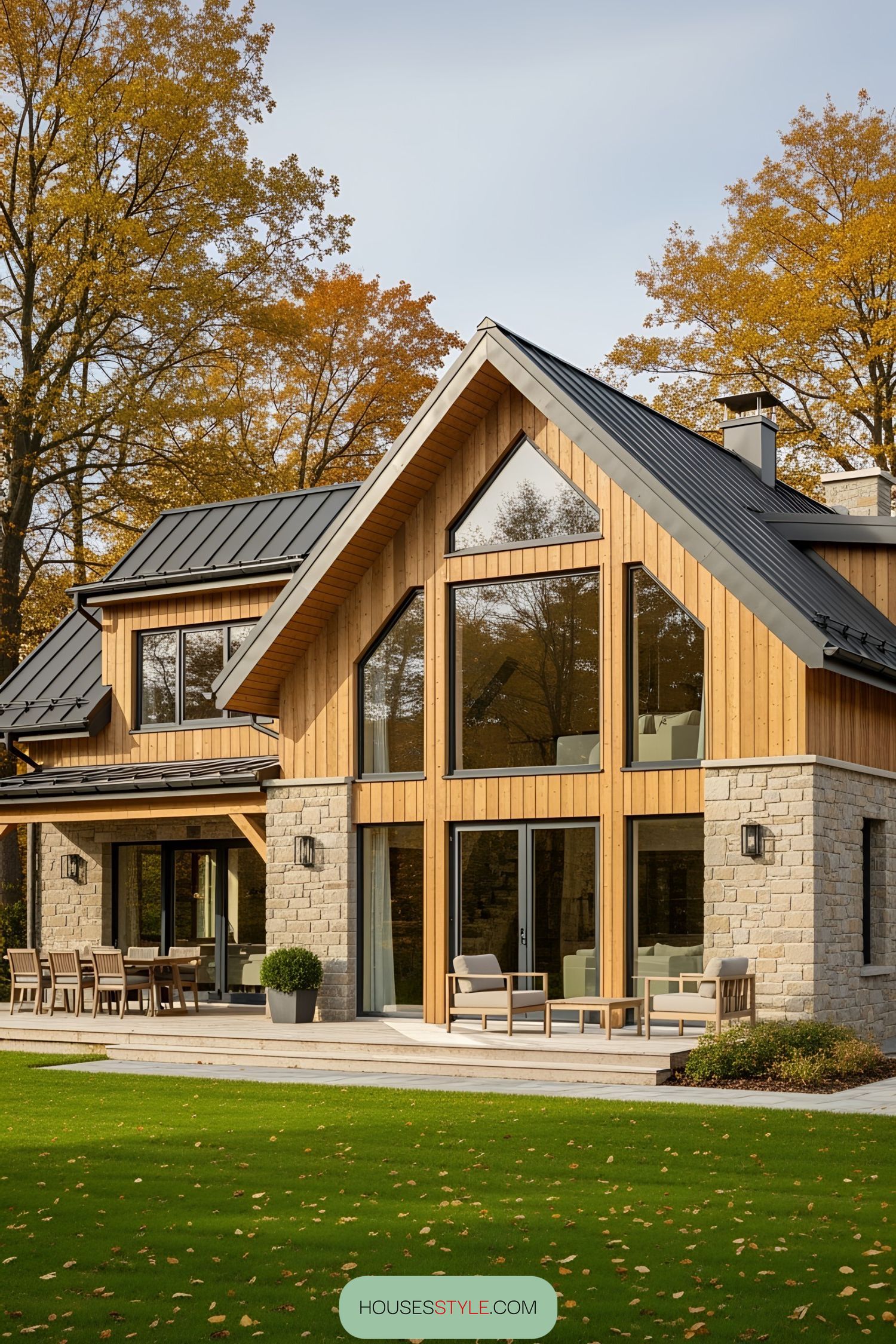 A Cozy Retreat Where Stone Meets Wood