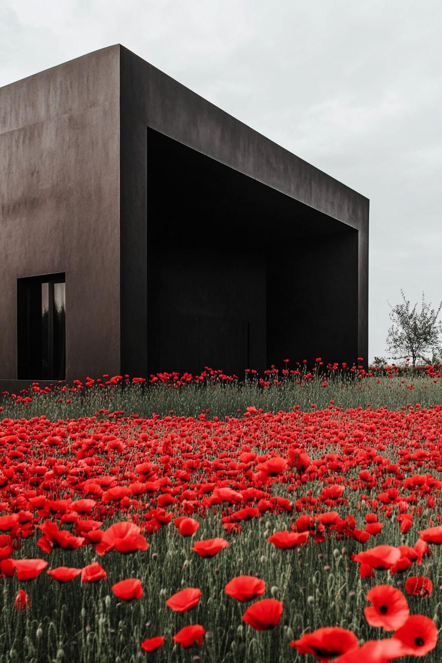 Obsidian-Toned Geometric House Designs - photo 4